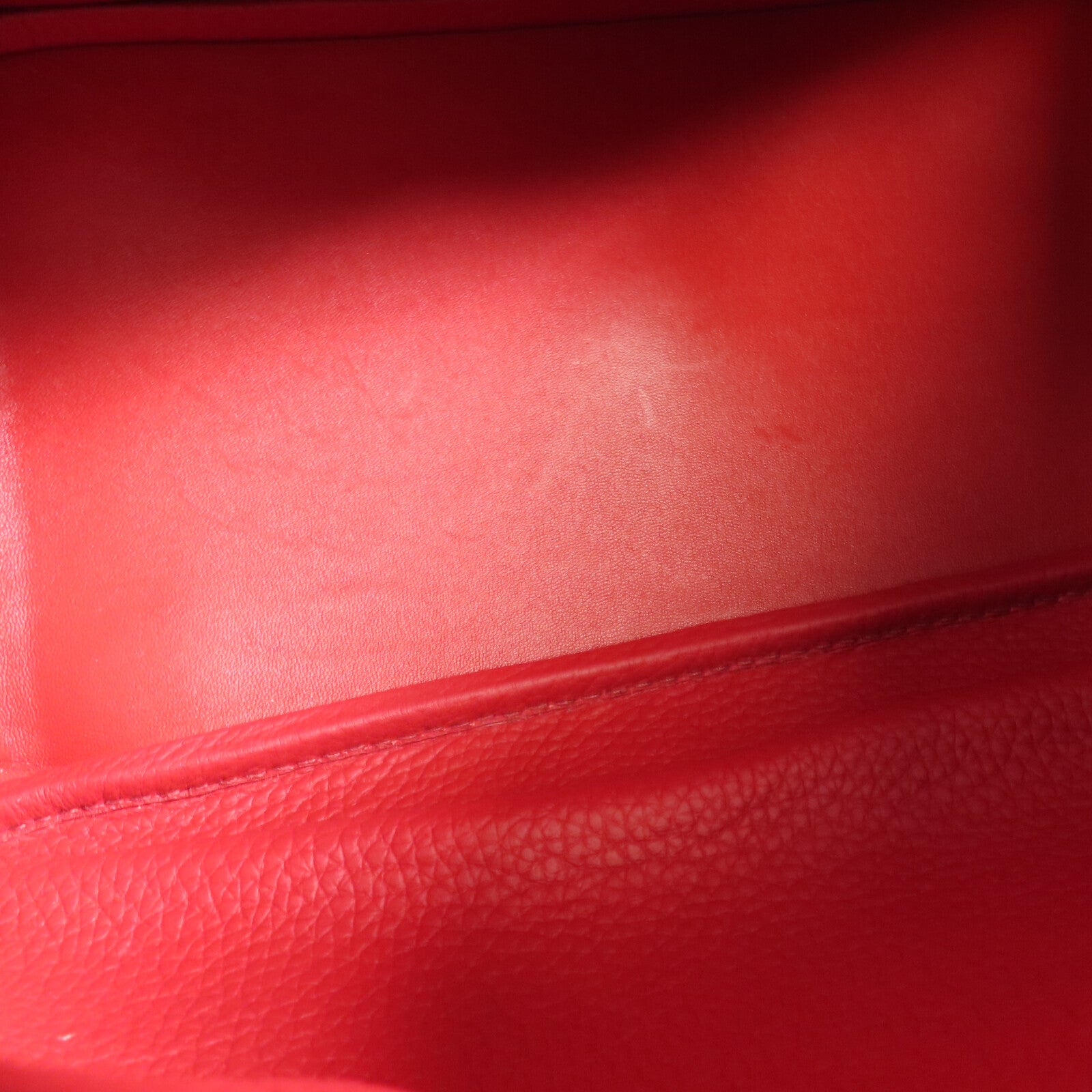 HERMES Clemence皮革Lindy 34銀扣肩背袋Rough Piment