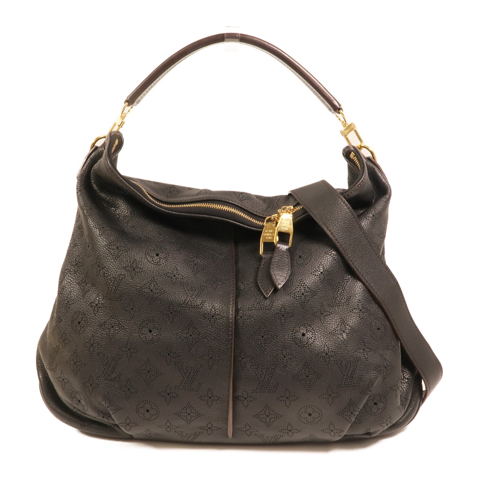 LOUIS VUITTON Monogram Mahina Salene PM金扣手挽肩背兩用袋