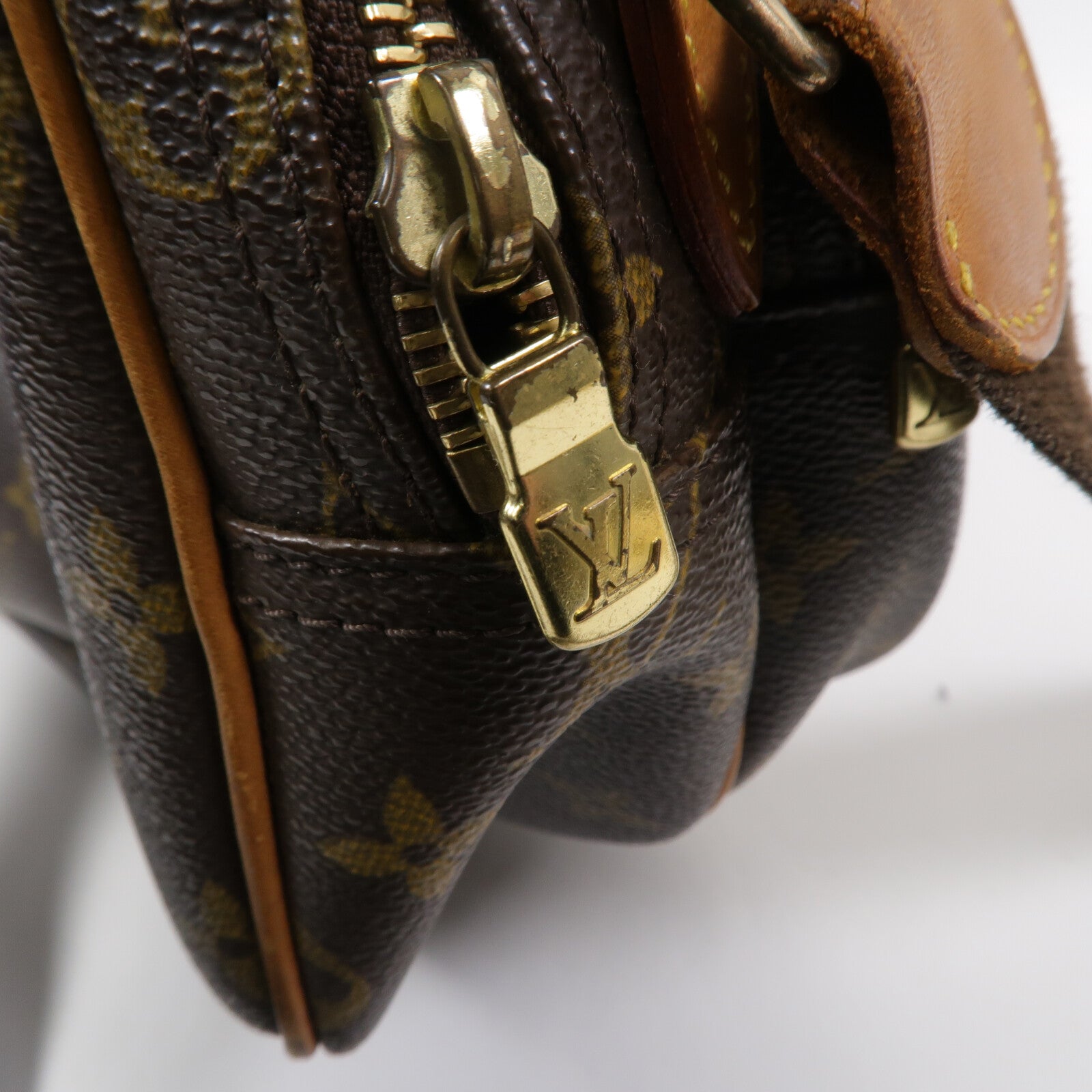 LOUIS VUITTON Monogram Reporter PM金扣肩背袋