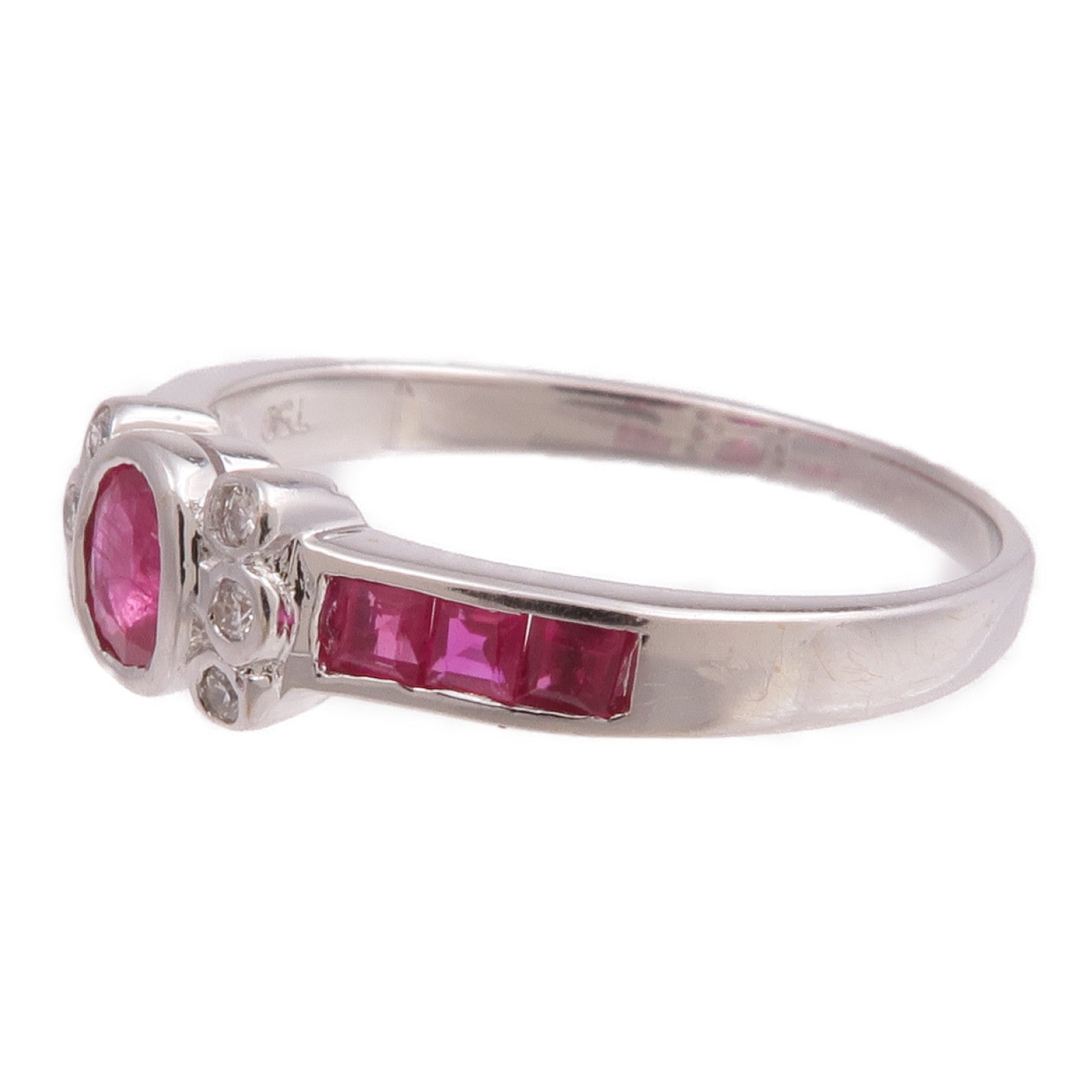 JEWELRY 【激減優惠】18K白金Ruby Ring紅寶石戒指US#6.5