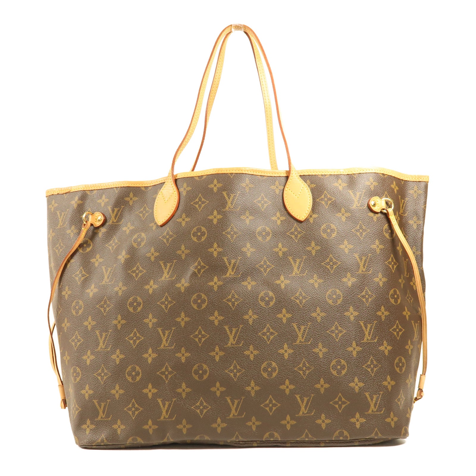 LOUIS VUITTON Monogram Neverfull GM金扣手挽袋