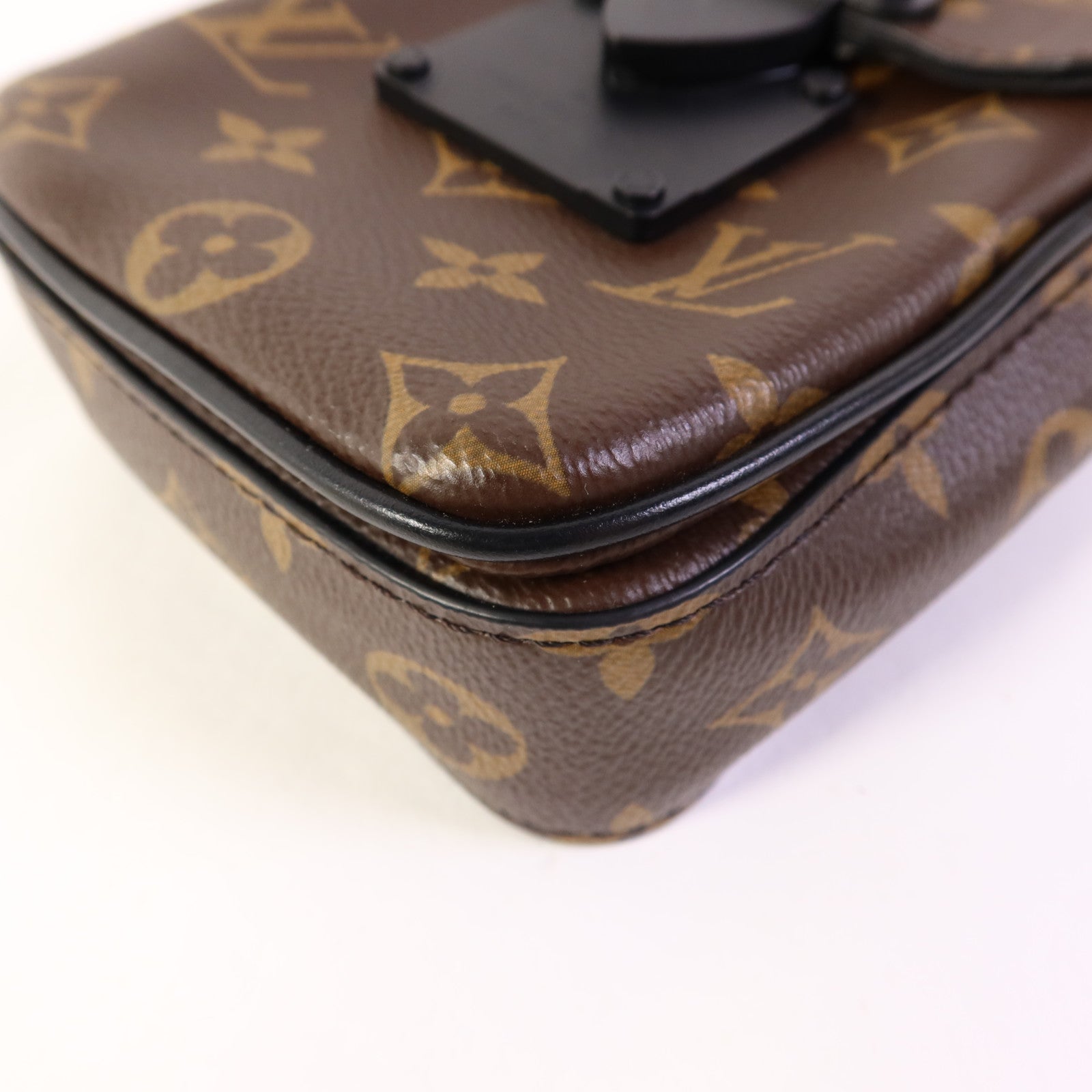 LOUIS VUITTON Monogram Macassar S-Lock肩背袋