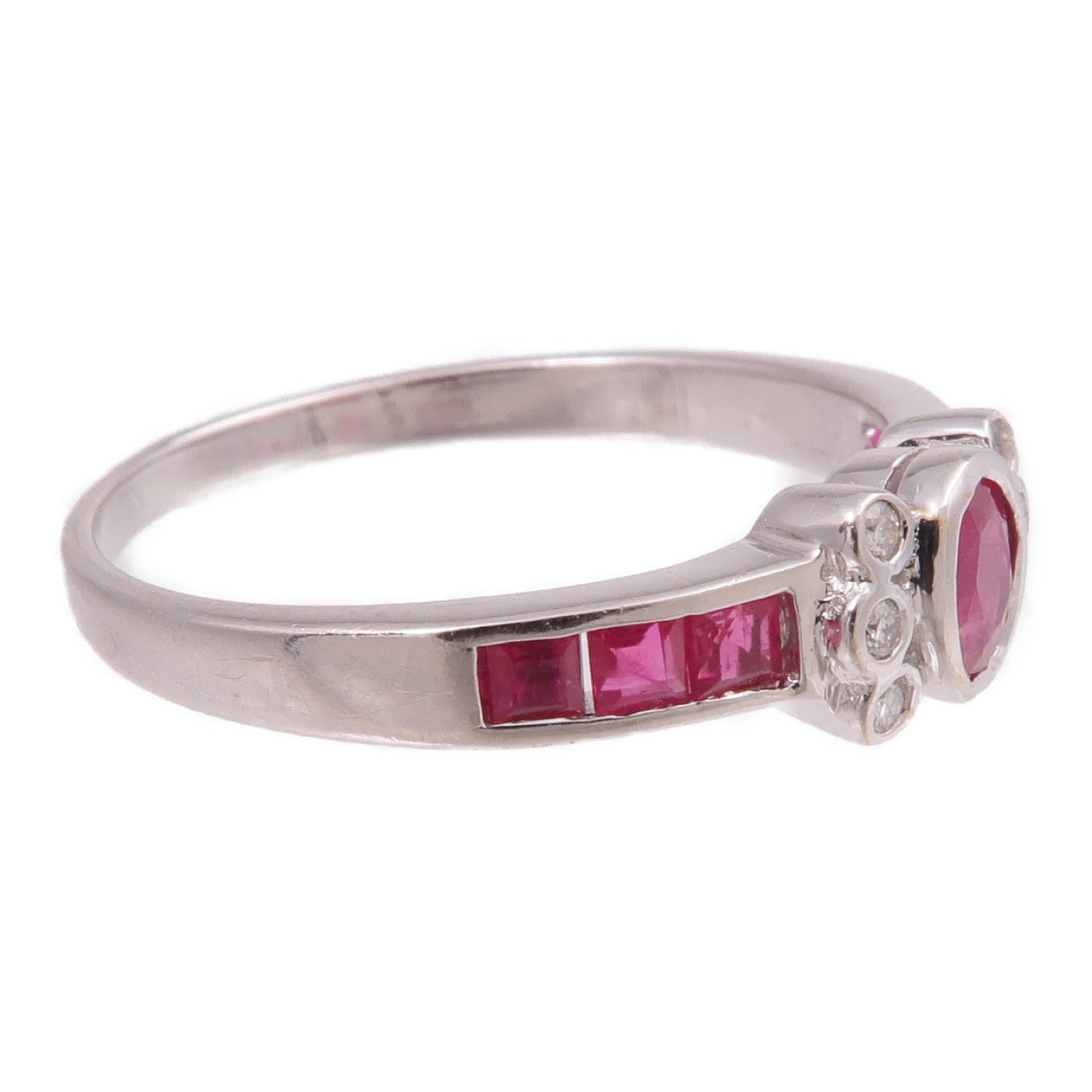 JEWELRY 【激減優惠】18K白金Ruby Ring紅寶石戒指US#6.5