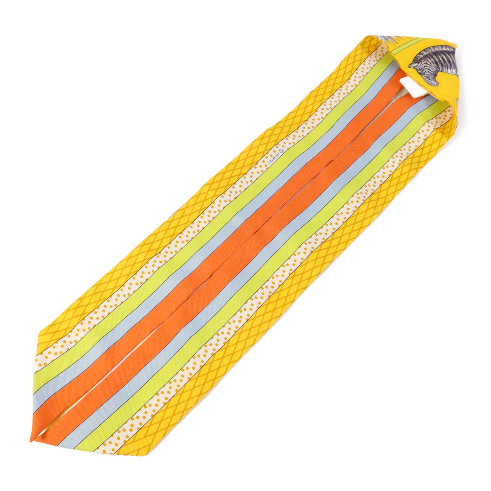 HERMES 絲質Twilly絲巾Multicolor