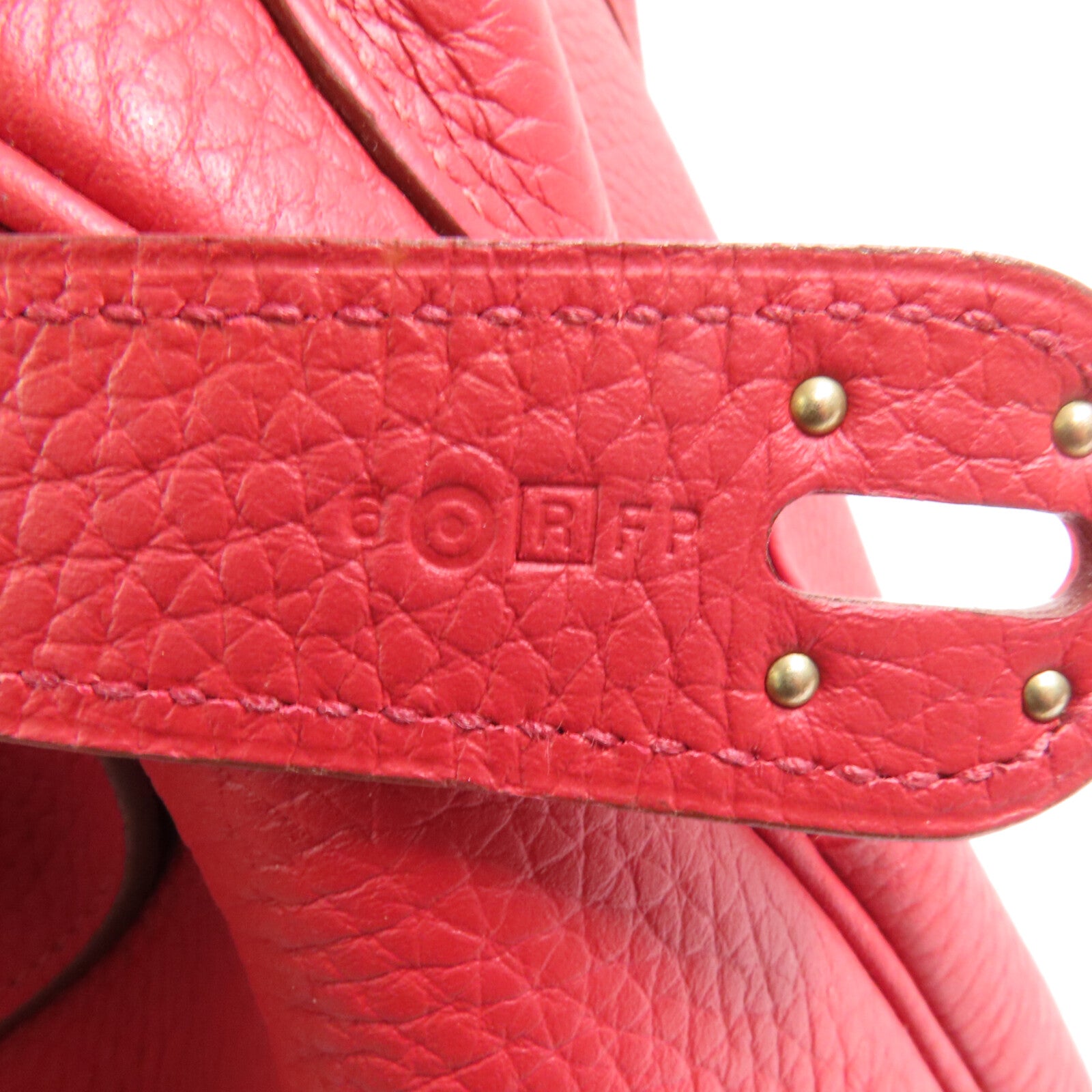 HERMES Clemence皮革Lindy 34銀扣肩背袋Rough Piment