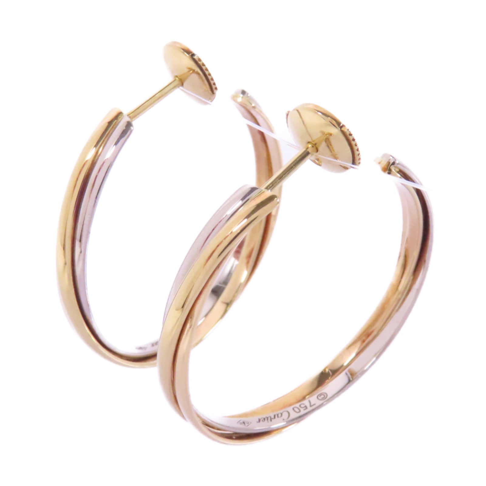 CARTIER 18K白金/黃金/玫瑰金Trinity Earrings耳環