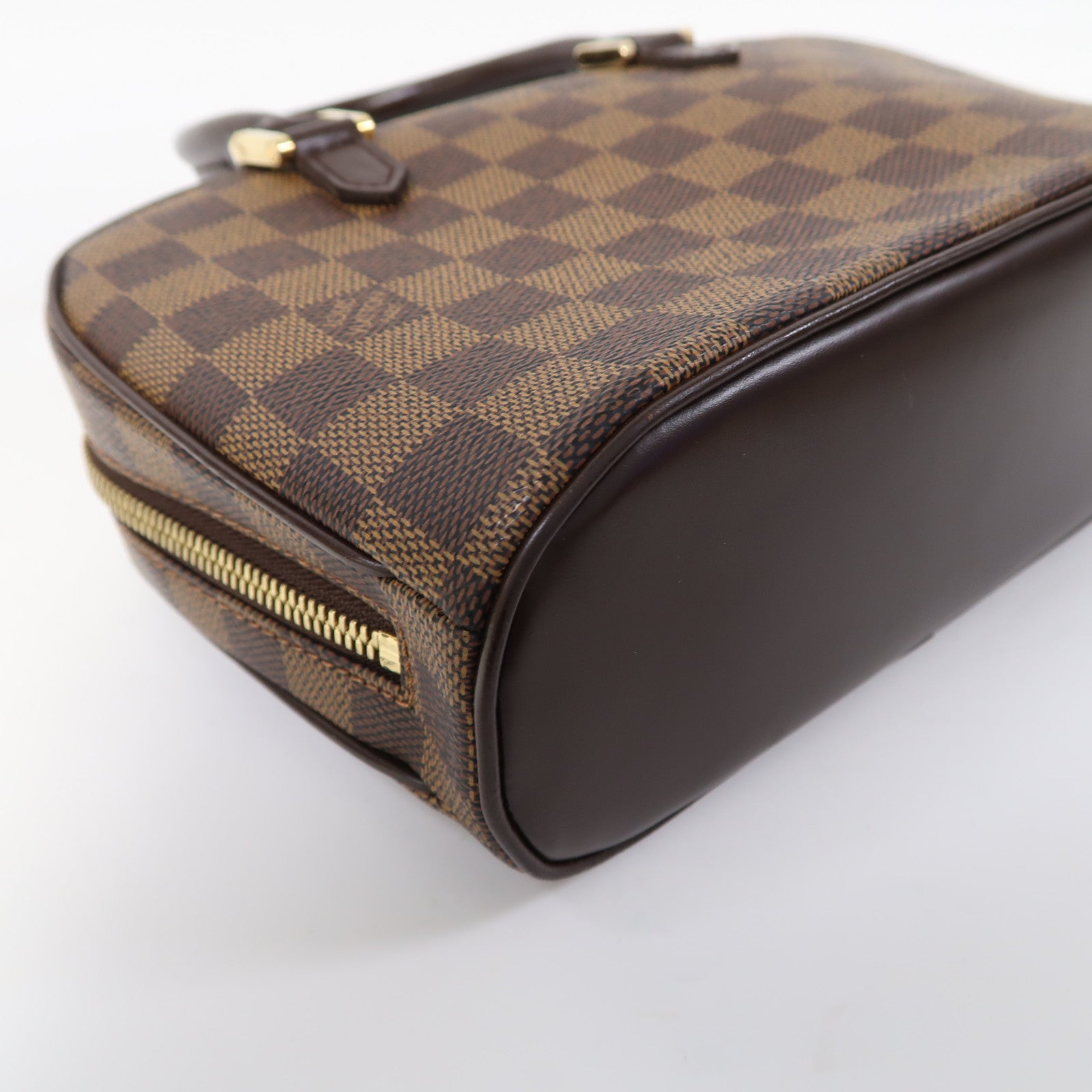 LOUIS VUITTON 【激減優惠】Damier Ebene Sarria Mini金扣手挽袋啡色