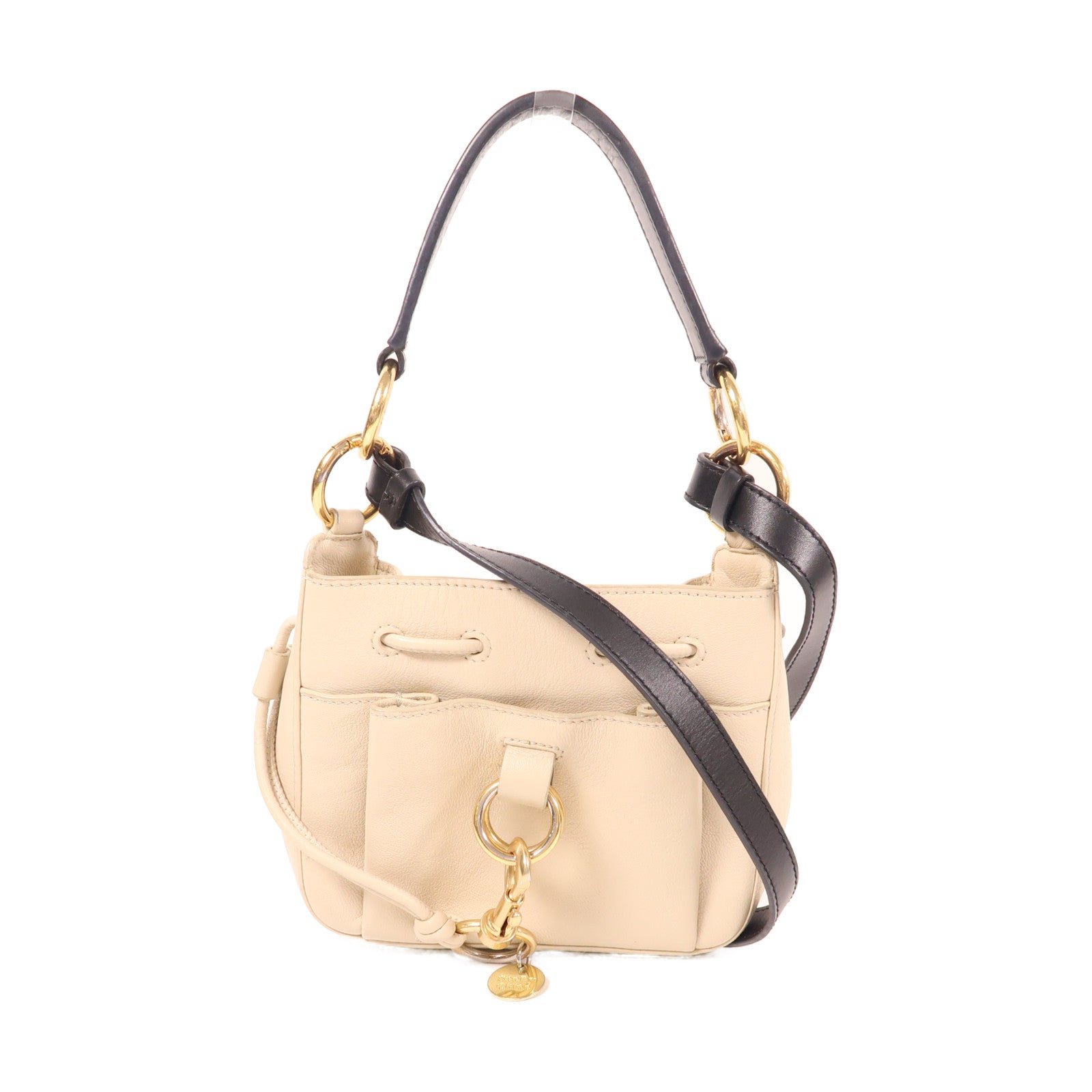 SEE BY CHLOE 牛皮皮革2 Way Shoulder金扣手挽肩背兩用袋