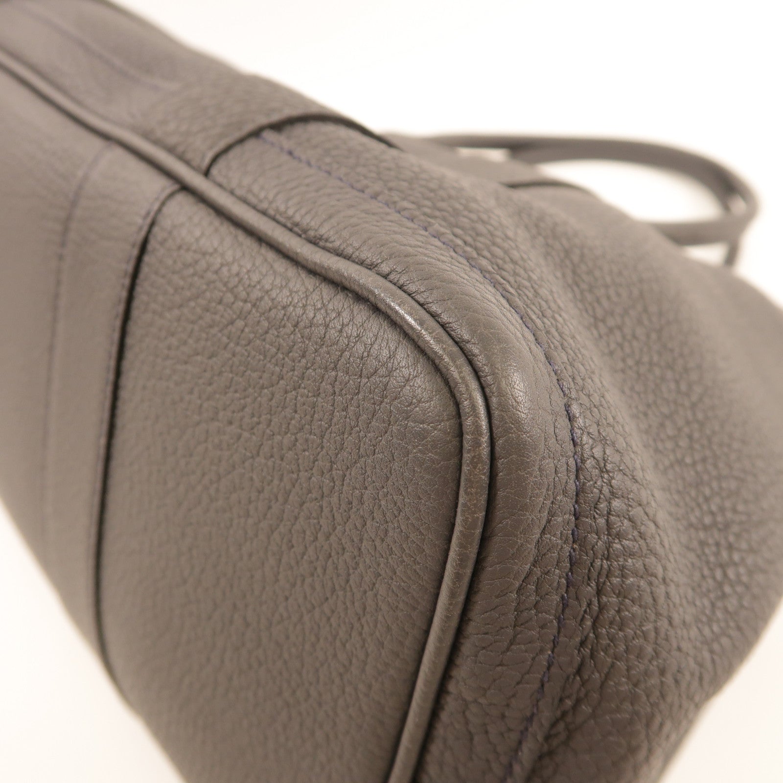 HERMES PHW Garden Party 36 Handbag Negonda Leather Plomb