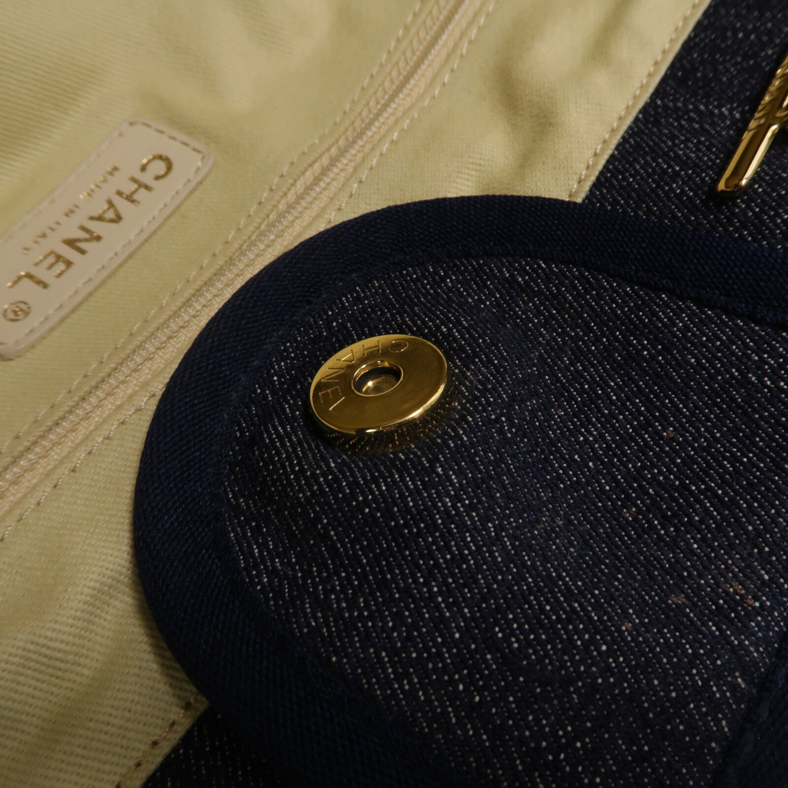 CHANEL 帆布Deauville Tote手挽肩背兩用袋