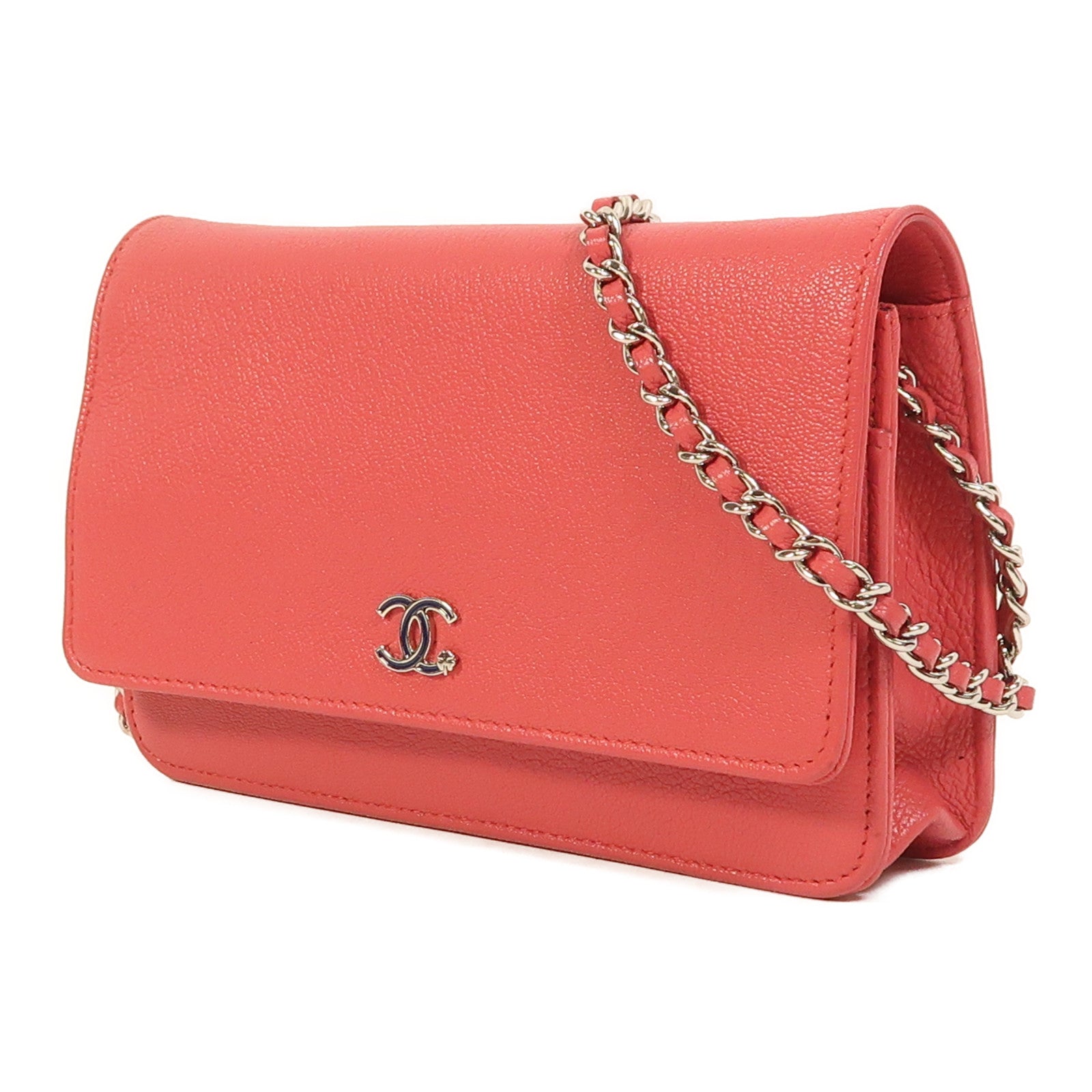 CHANEL 牛皮皮革WOC Wallet On Chain鏈帶肩背袋