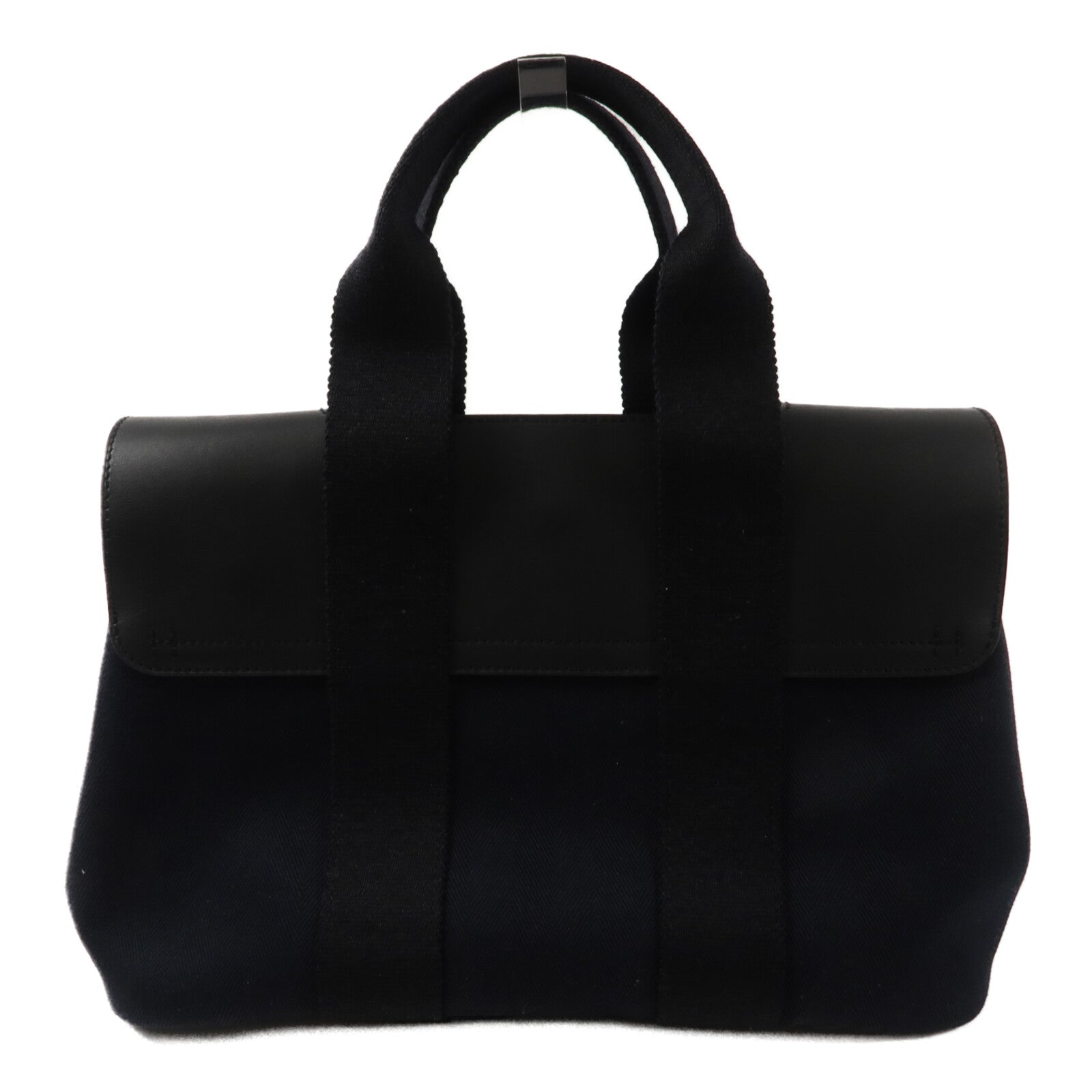 HERMES Toile H帆布Valparaiso PM手挽袋Noir