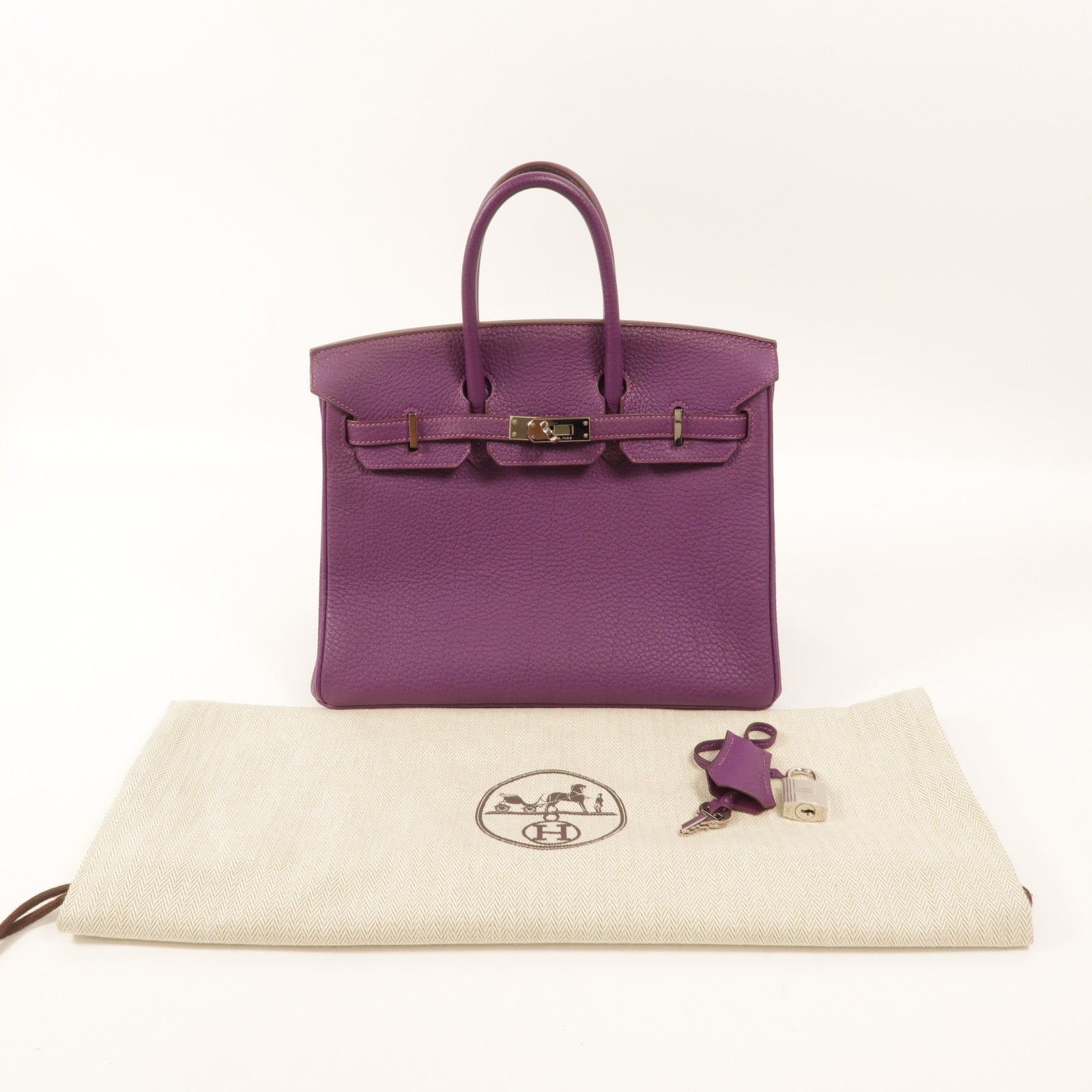 HERMES Togo皮革Birkin 25手挽袋Anemone
