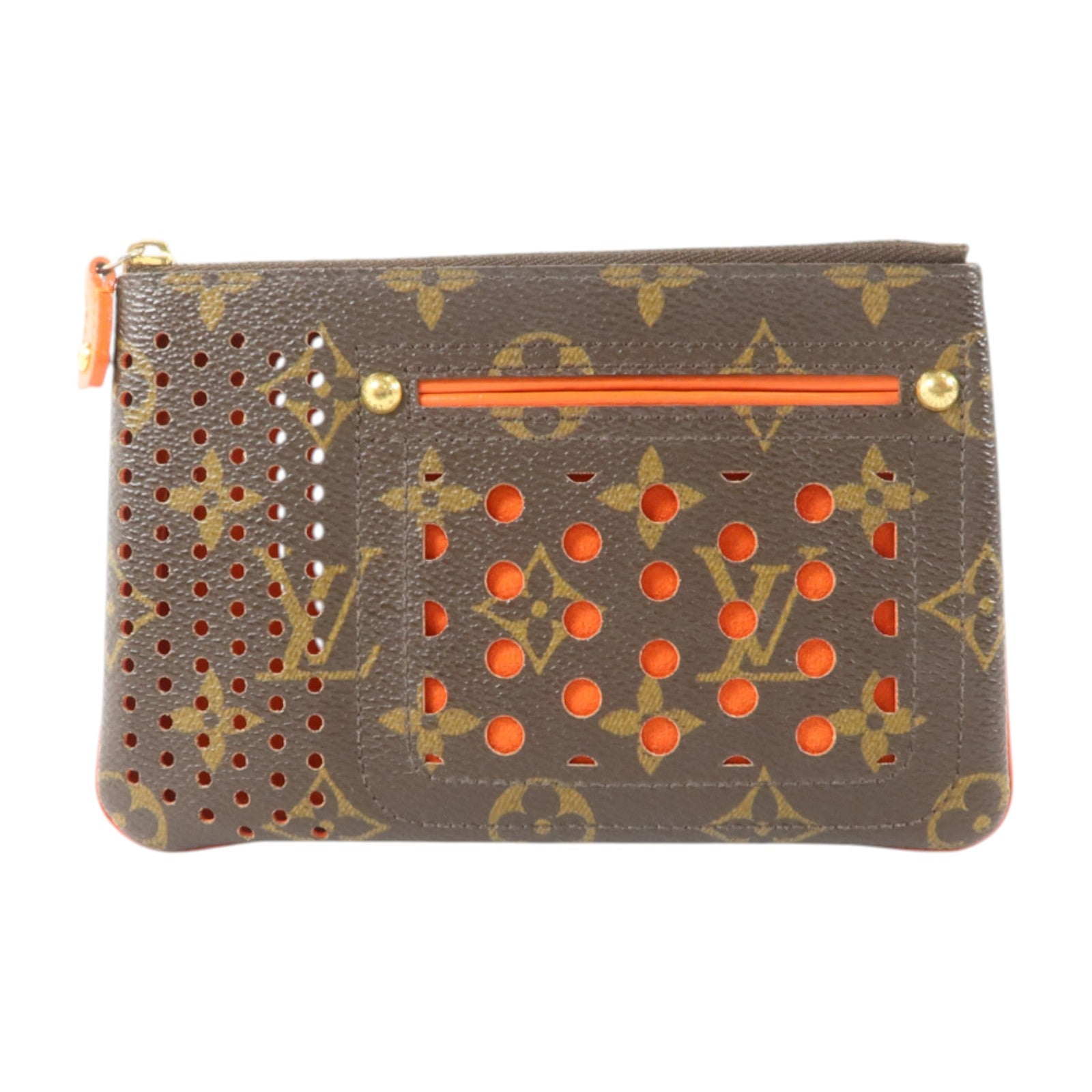 LOUIS VUITTON Monogram Perforated Pochette Plat金扣小袋