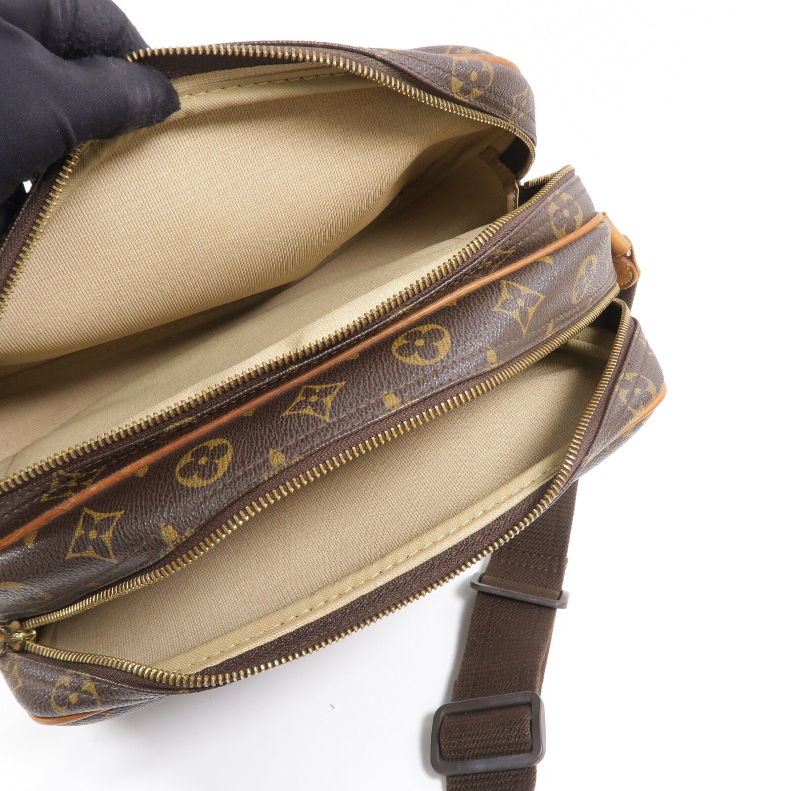 LOUIS VUITTON Monogram Reporter PM金扣肩背袋