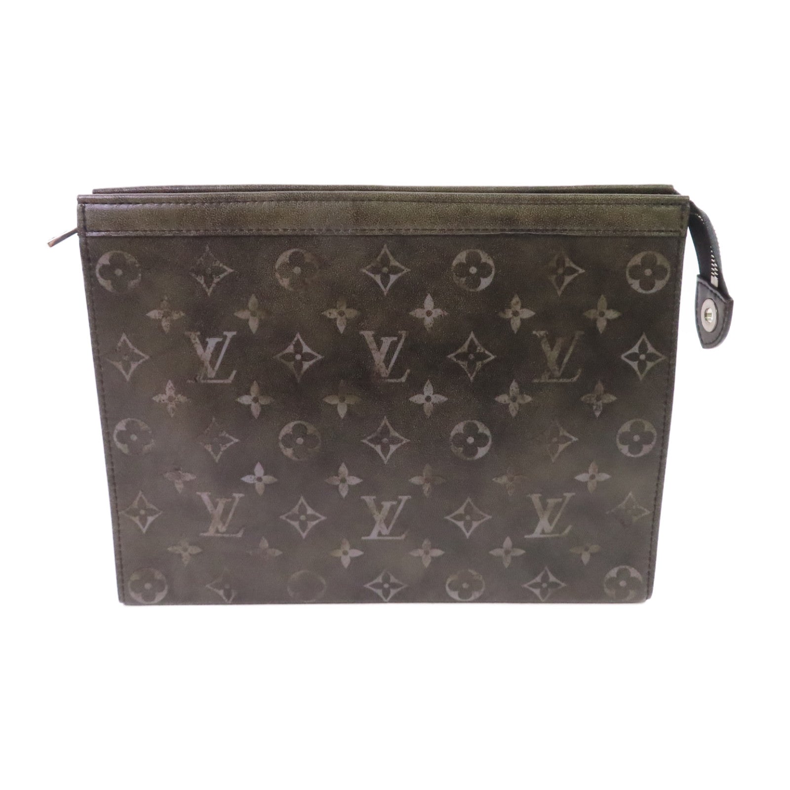 LOUIS VUITTON 【激減優惠】Brushed Monogram Pochette Voyage MM Pouch手拿包黑色