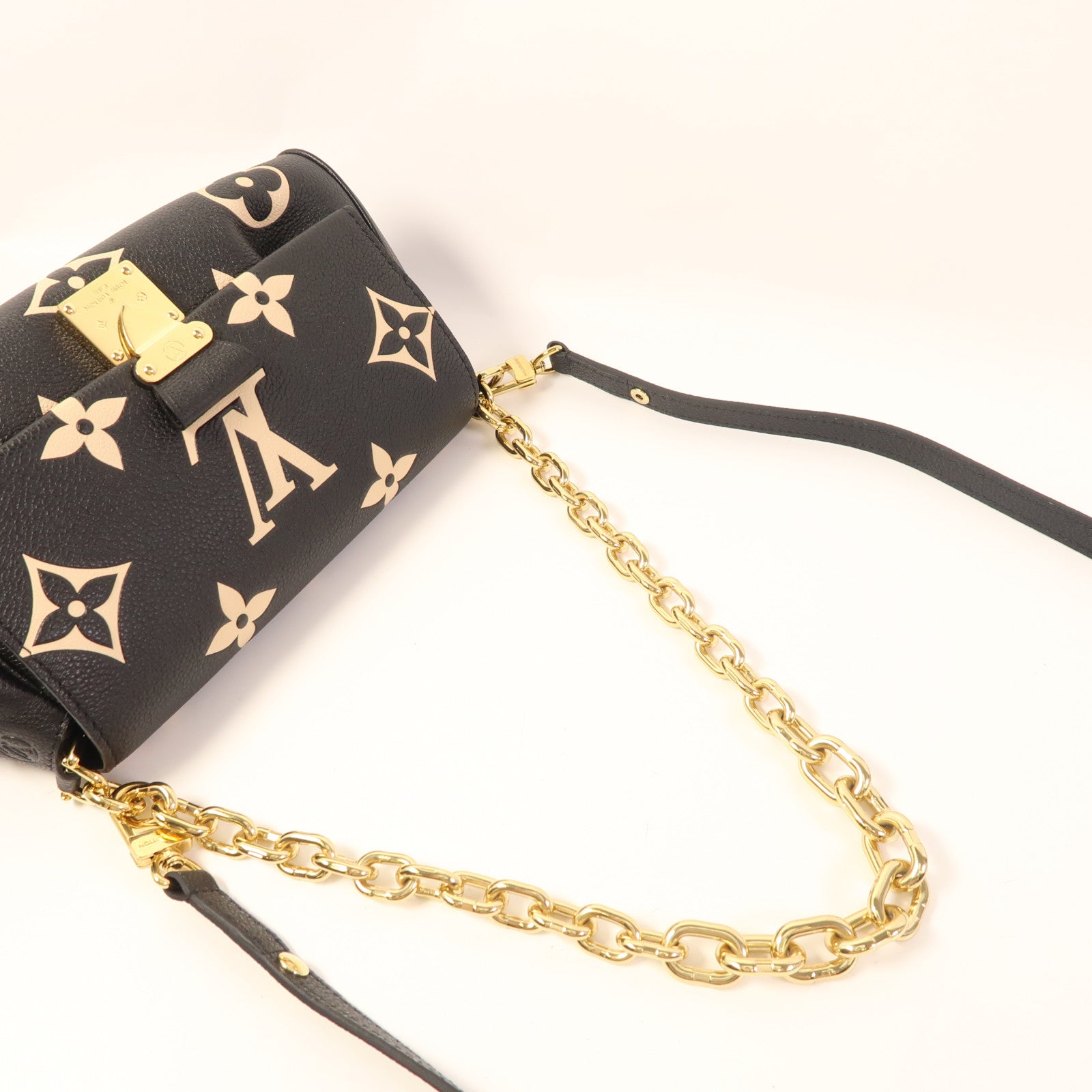 LOUIS VUITTON Monogram Empreinte Favorite金扣手挽肩背兩用袋