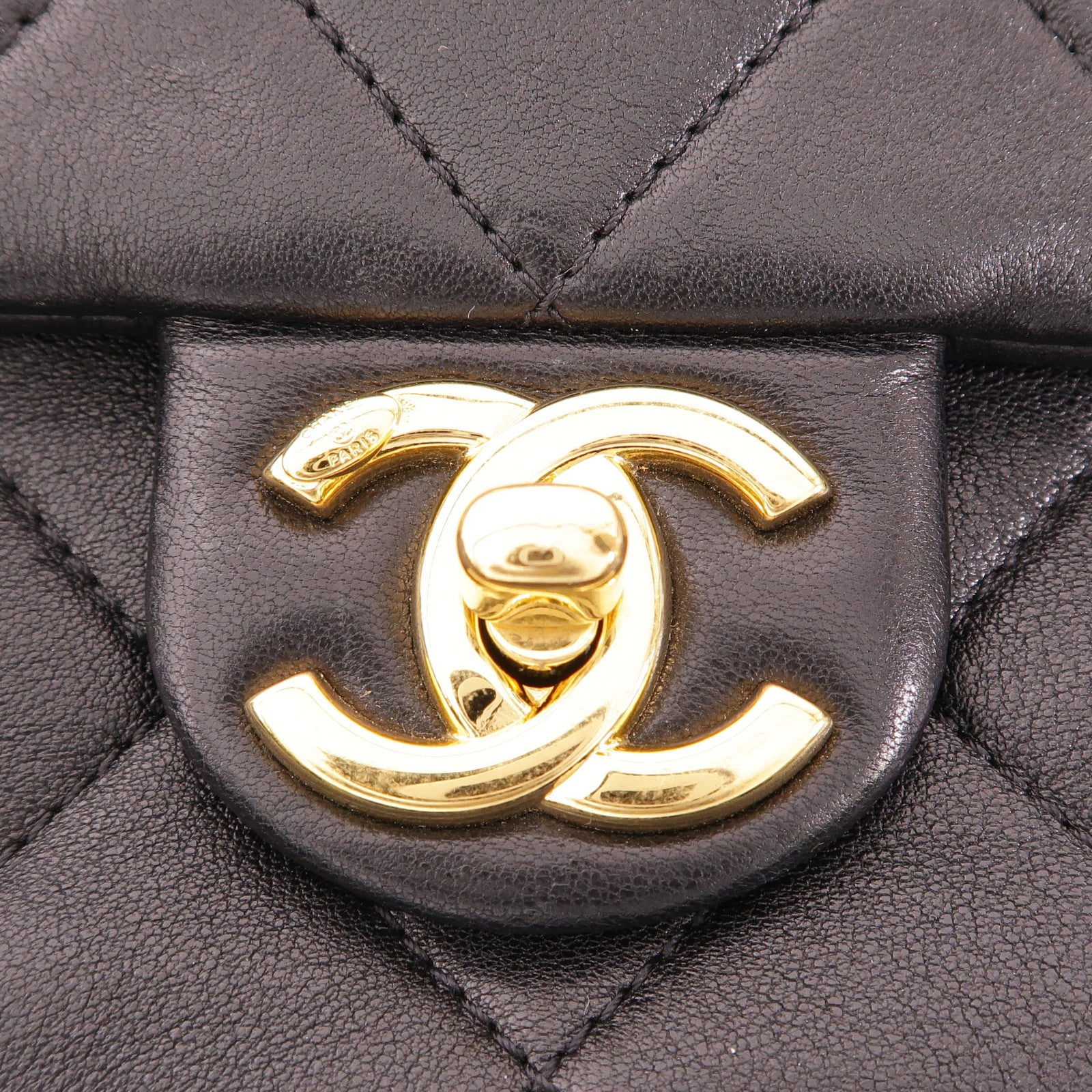 CHANEL 羊皮皮革Chain Shoulder金扣手挽肩背兩用袋