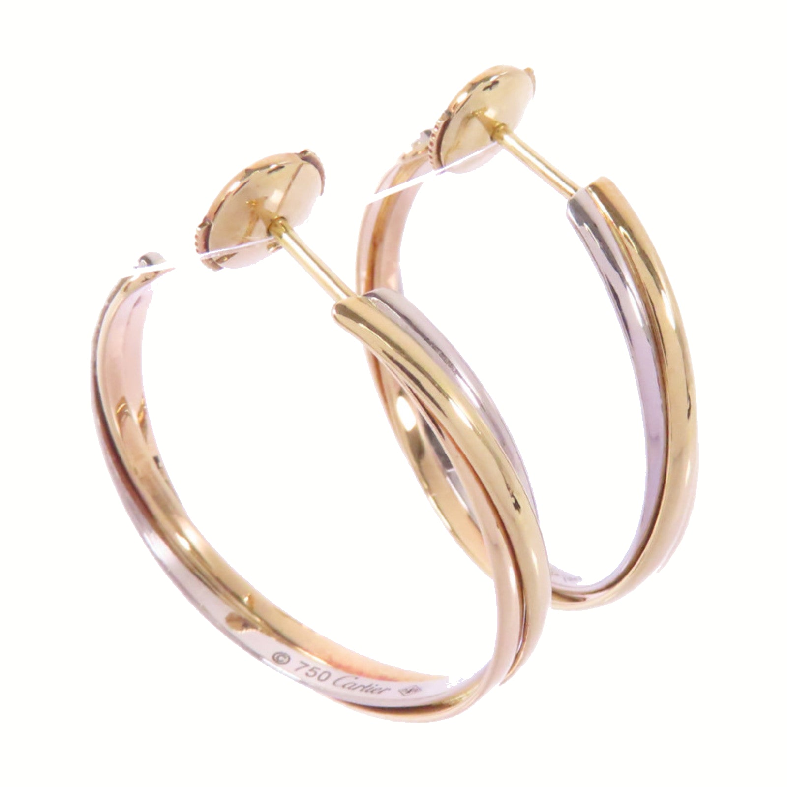 CARTIER 18K白金/黃金/玫瑰金Trinity Earrings耳環