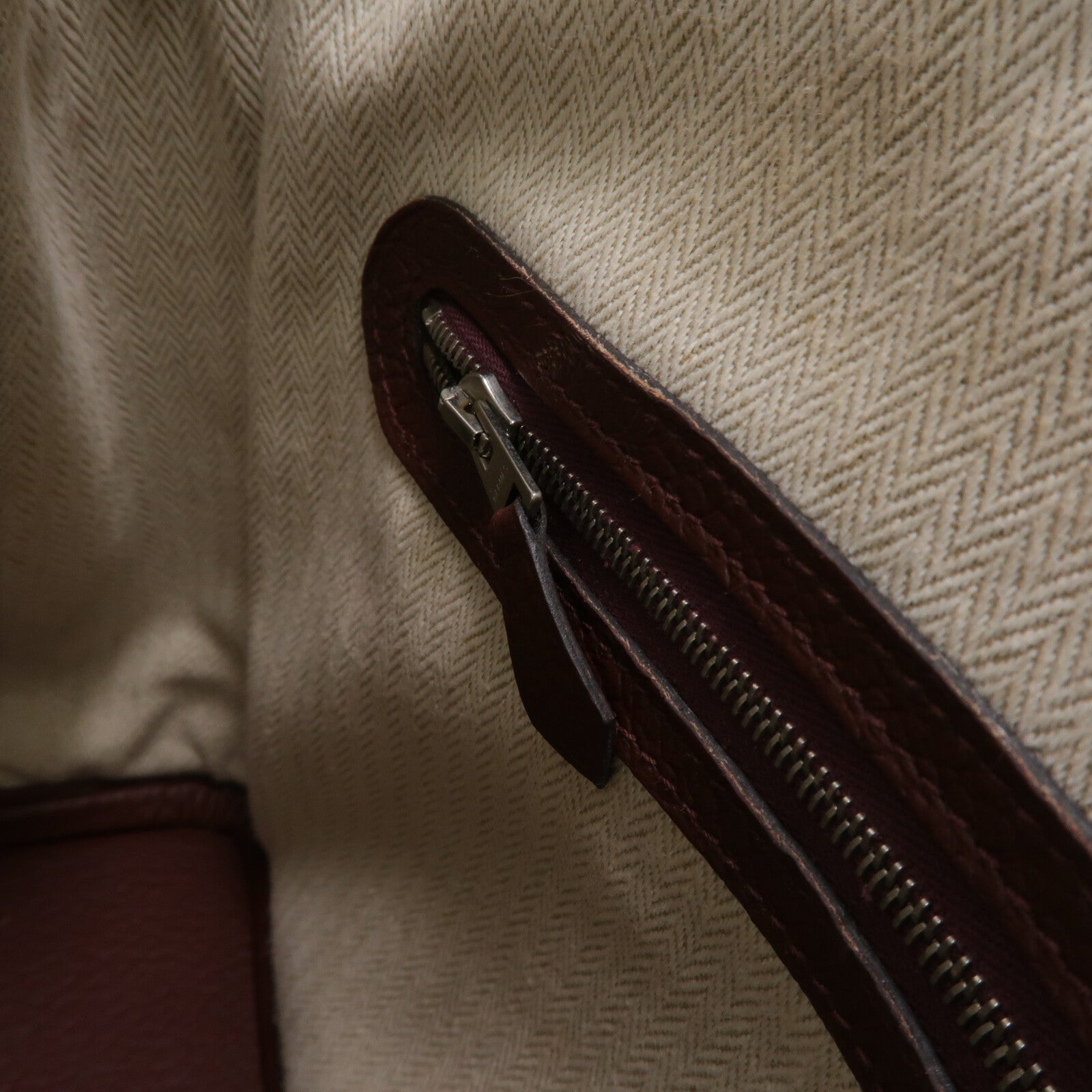 HERMES Negonda皮革Garden Party TPM手挽袋Rouge H