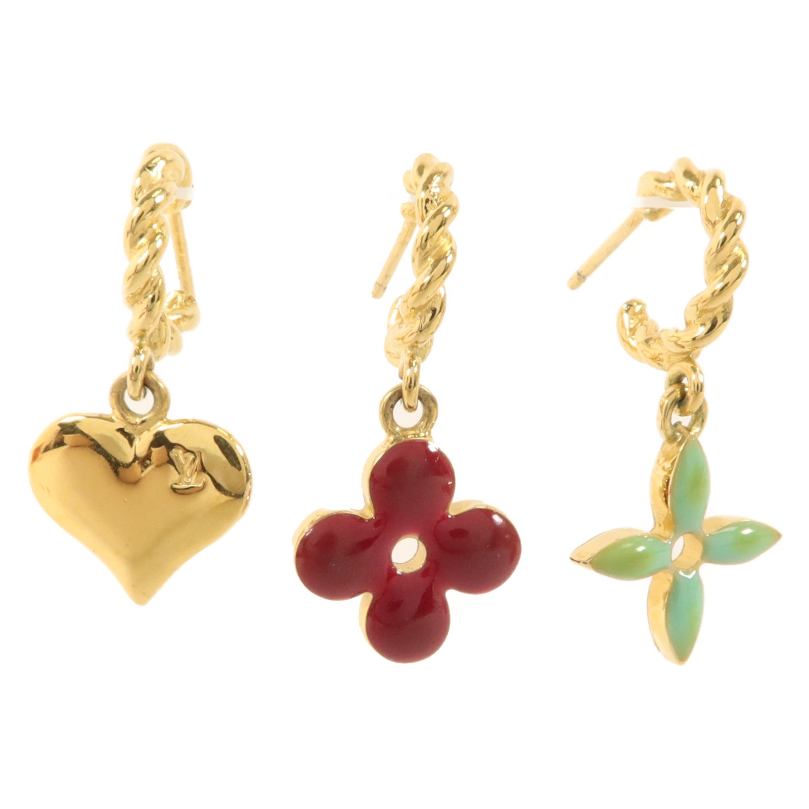 LOUIS VUITTON 銅/琺瑯Sweet Monogram Earrings耳環