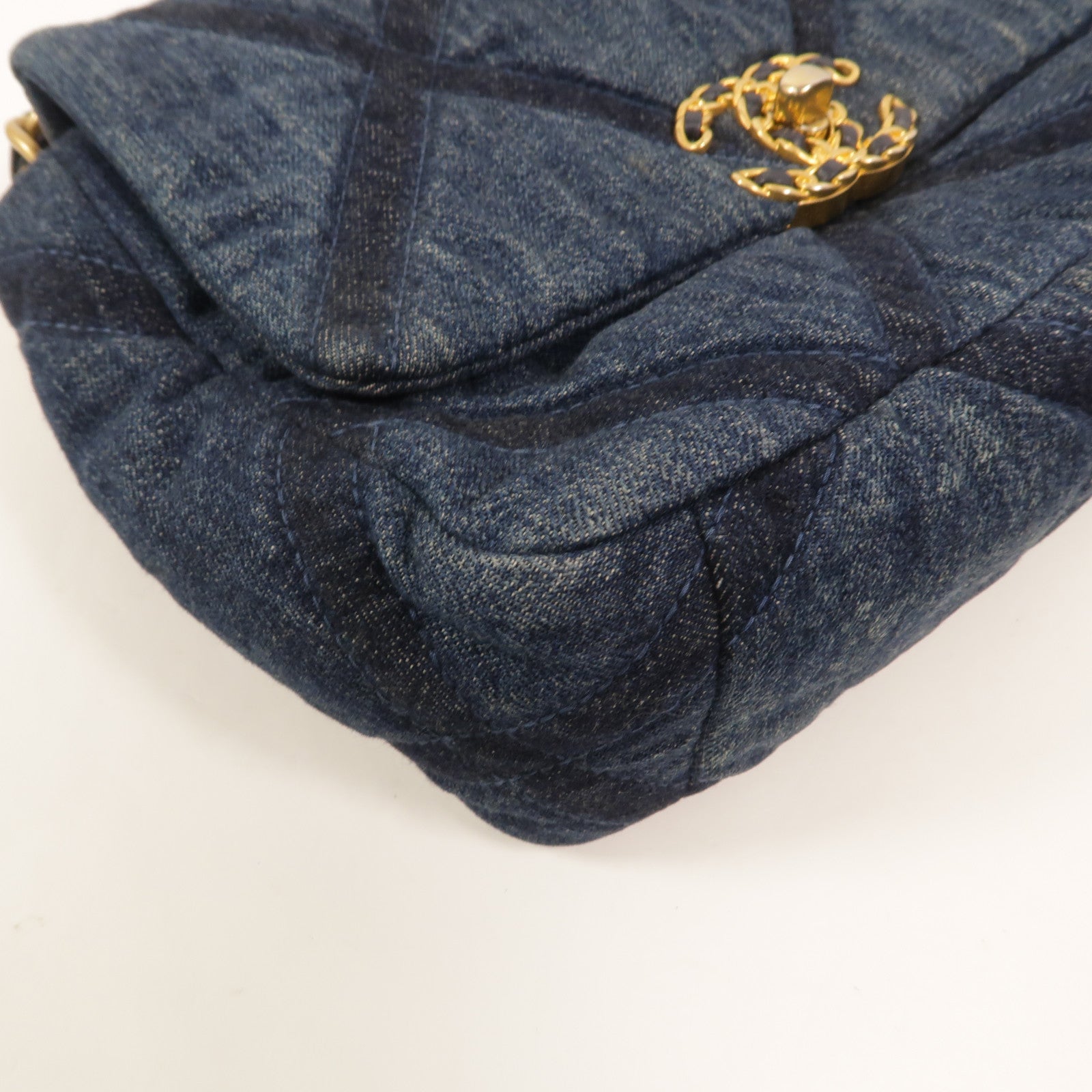 CHANEL 牛仔布Chanel 19 Small手挽肩背兩用袋