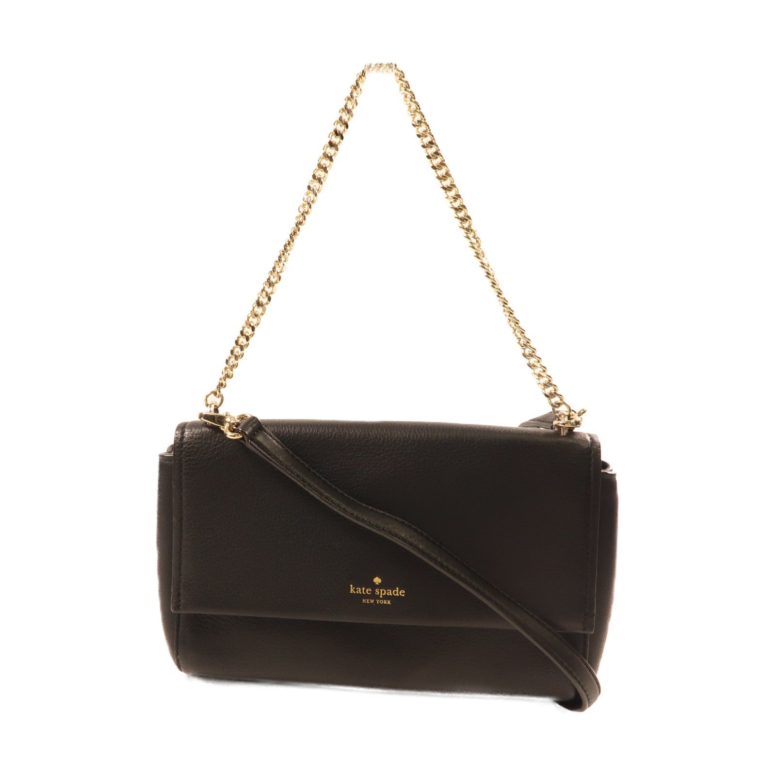 Kate Spade 【激減優惠】牛皮皮革Shoulder Bag金扣鏈帶手挽肩背兩用袋