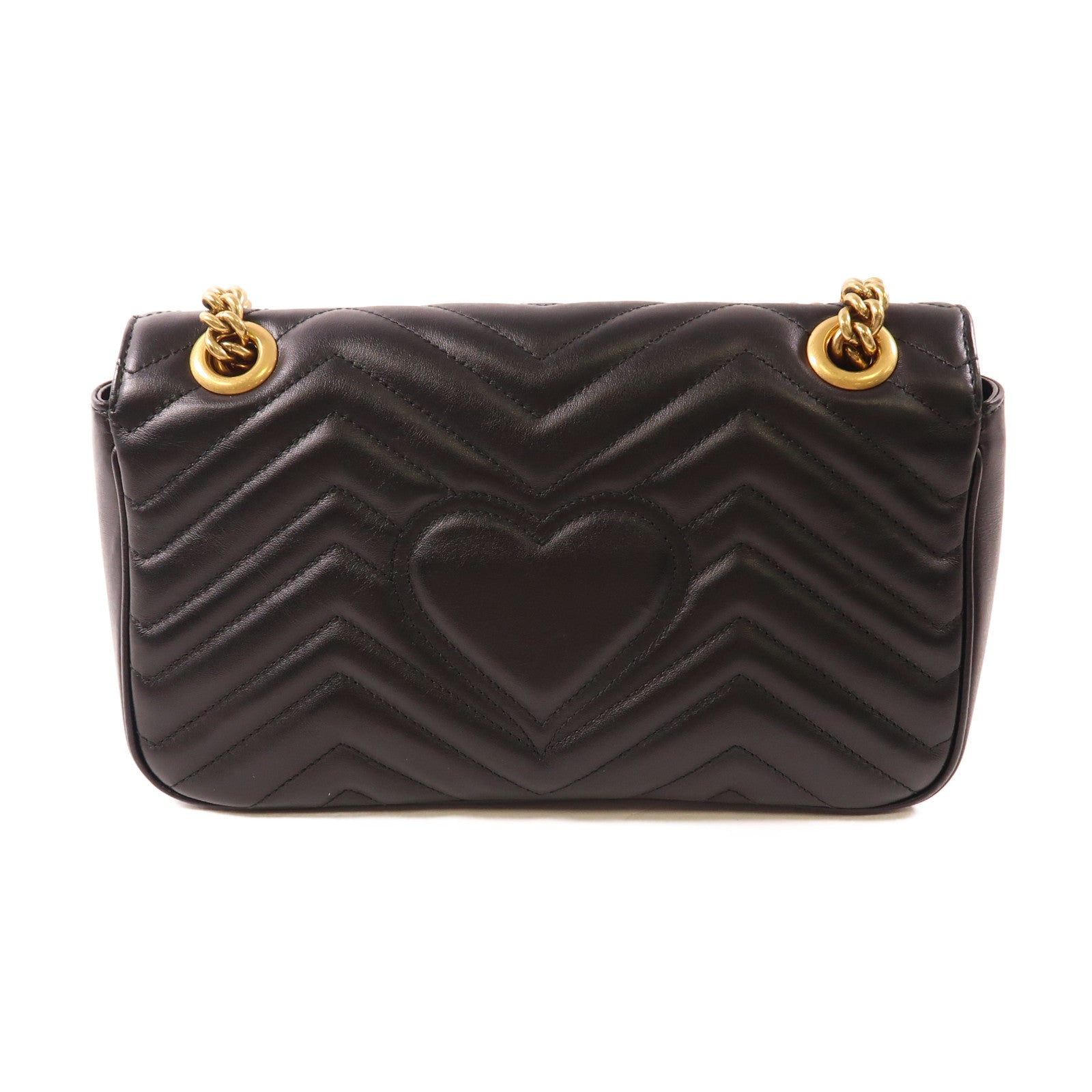 GUCCI 牛皮皮革GG Marmont Small Shoulder Bag金扣鏈帶肩背袋
