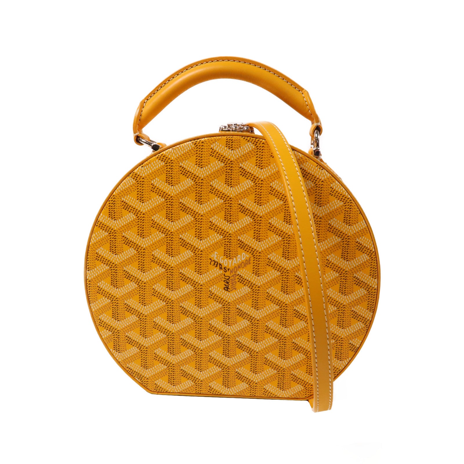 GOYARD 塗層帆布The Alto Hatbox Trunk Bag手挽肩背兩用袋黃色