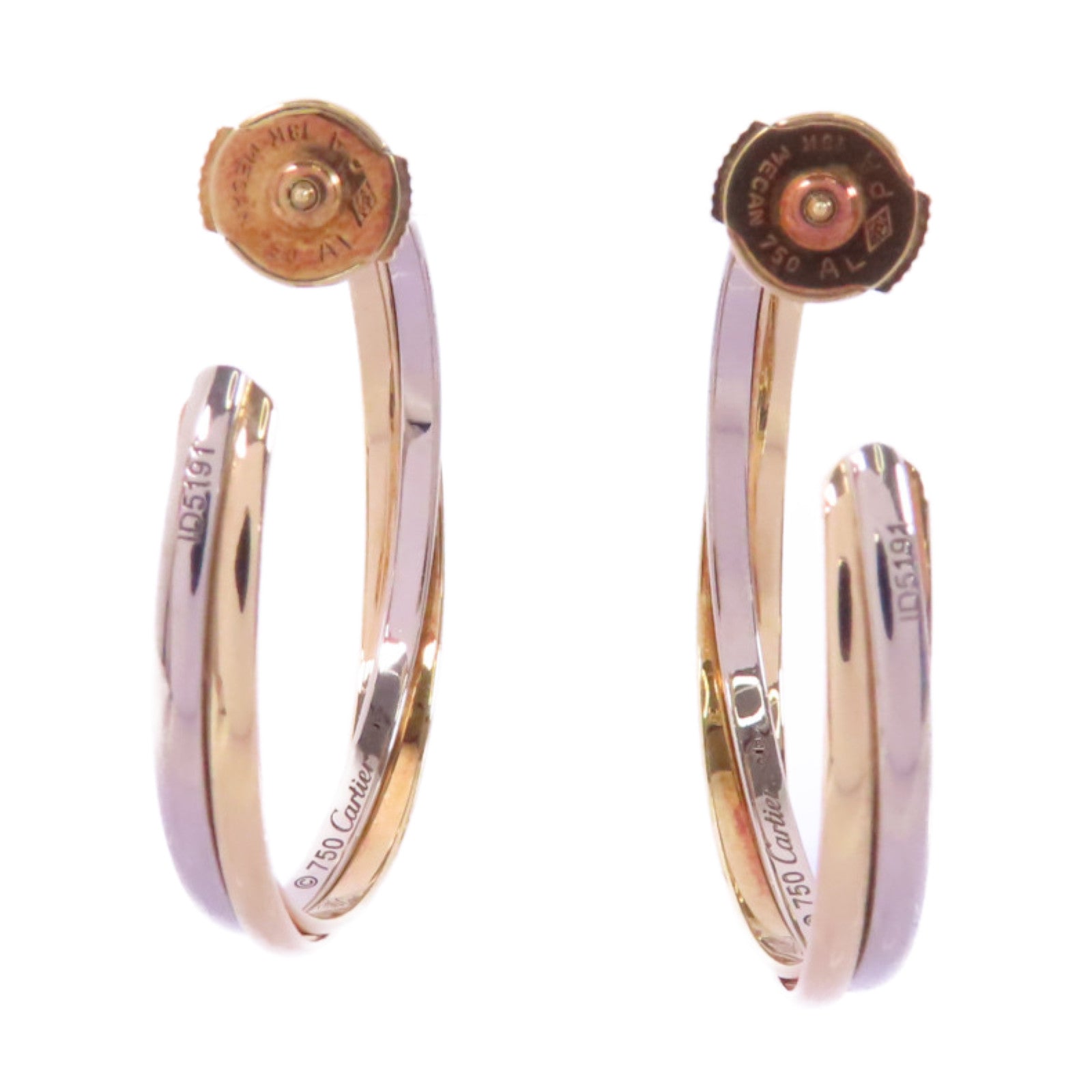 CARTIER 18K白金/黃金/玫瑰金Trinity Earrings耳環