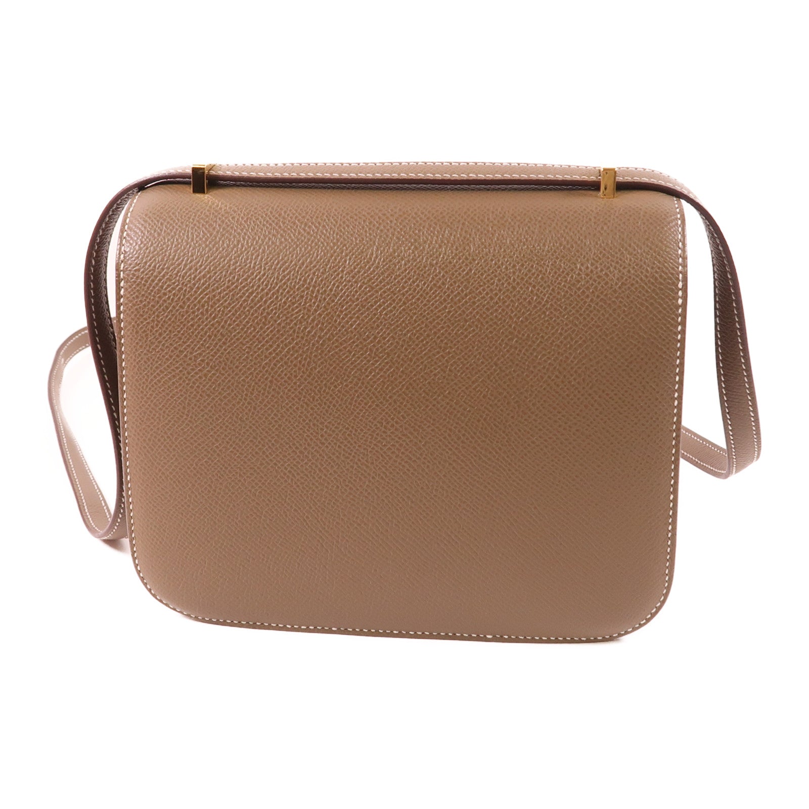 HERMES Epsom皮革Constance Mini金扣肩背袋Etoupe