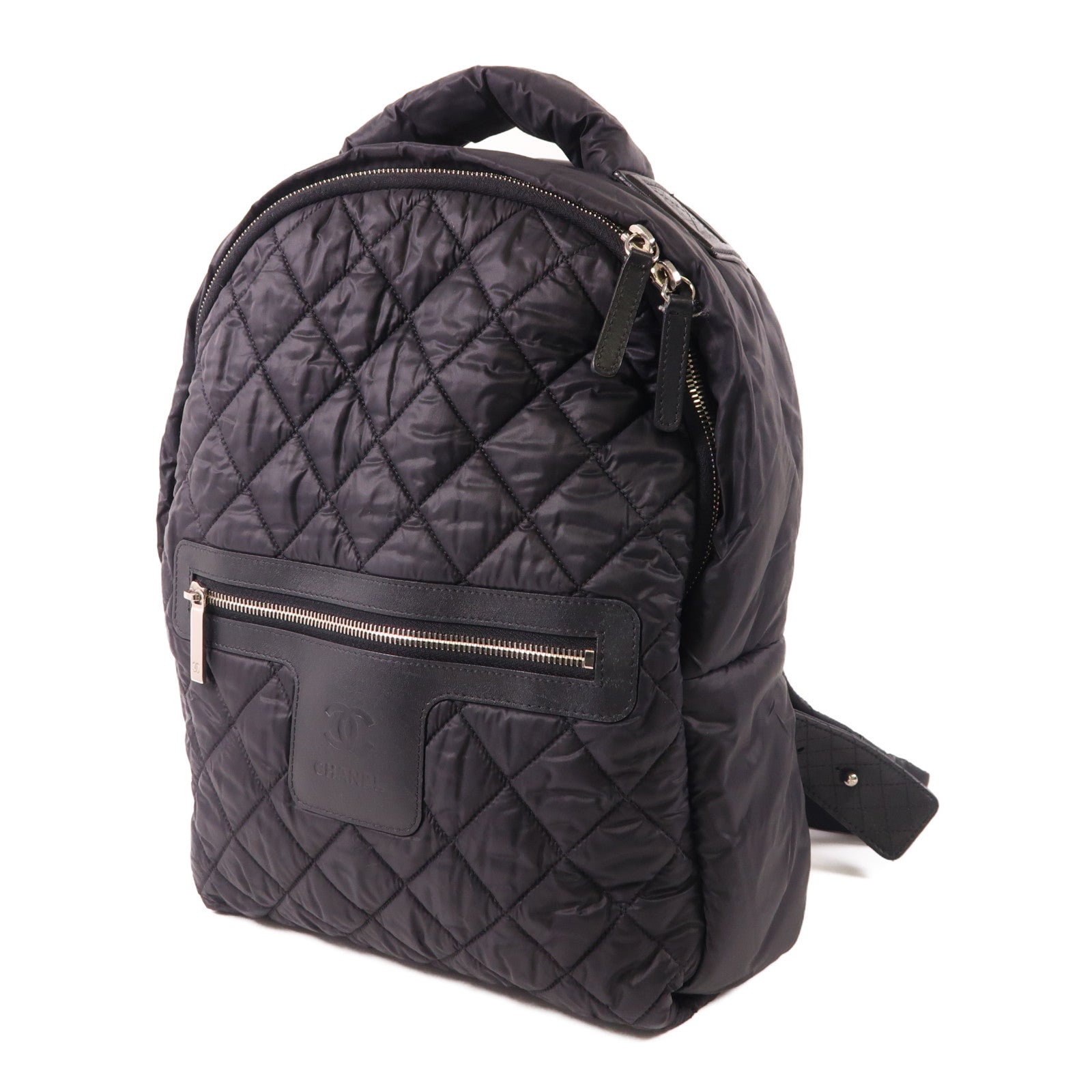 CHANEL 尼龍Coco Cocoon Backpack銀扣背包