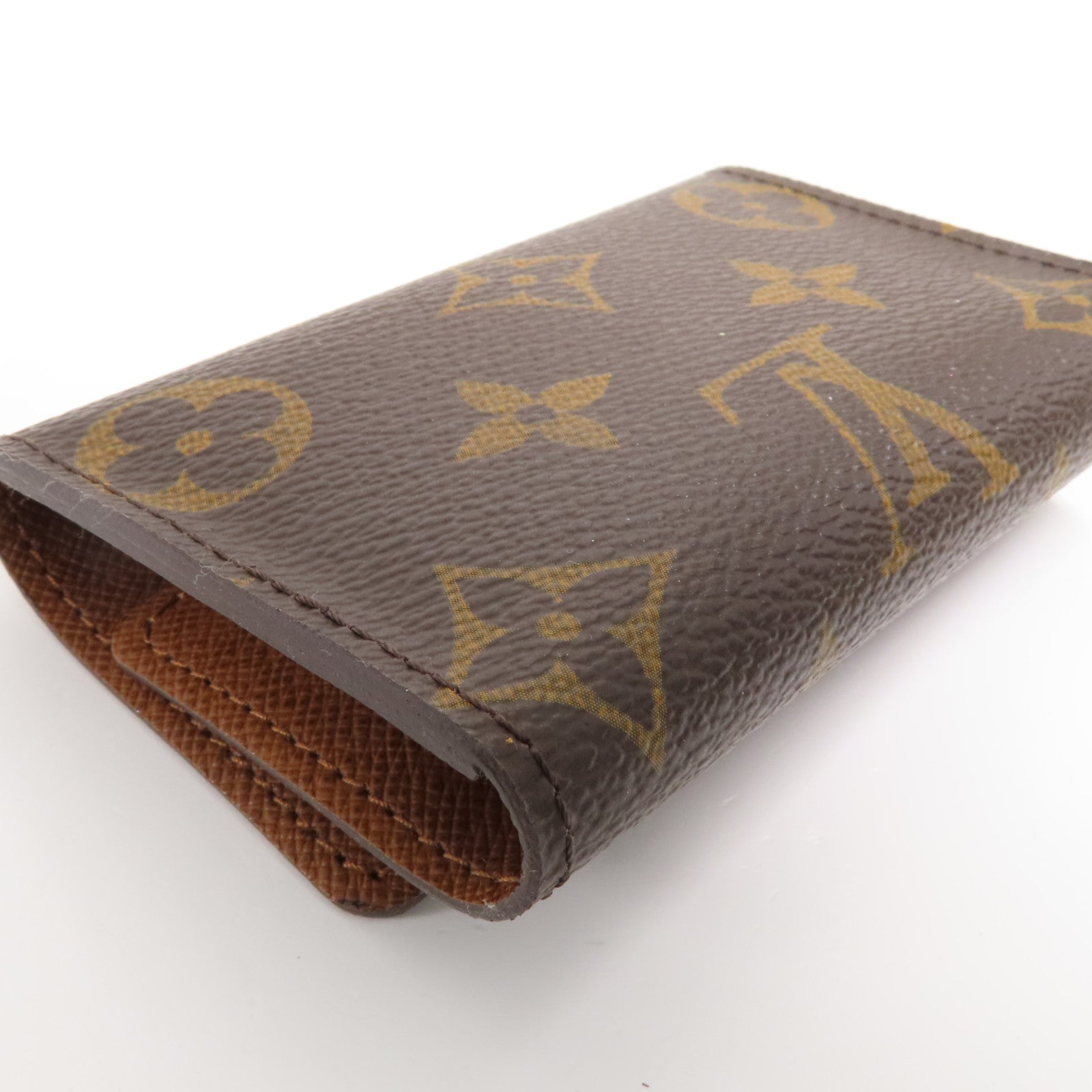 LOUIS VUITTON Monogram 6 Key Holder金扣鎖匙包棕色