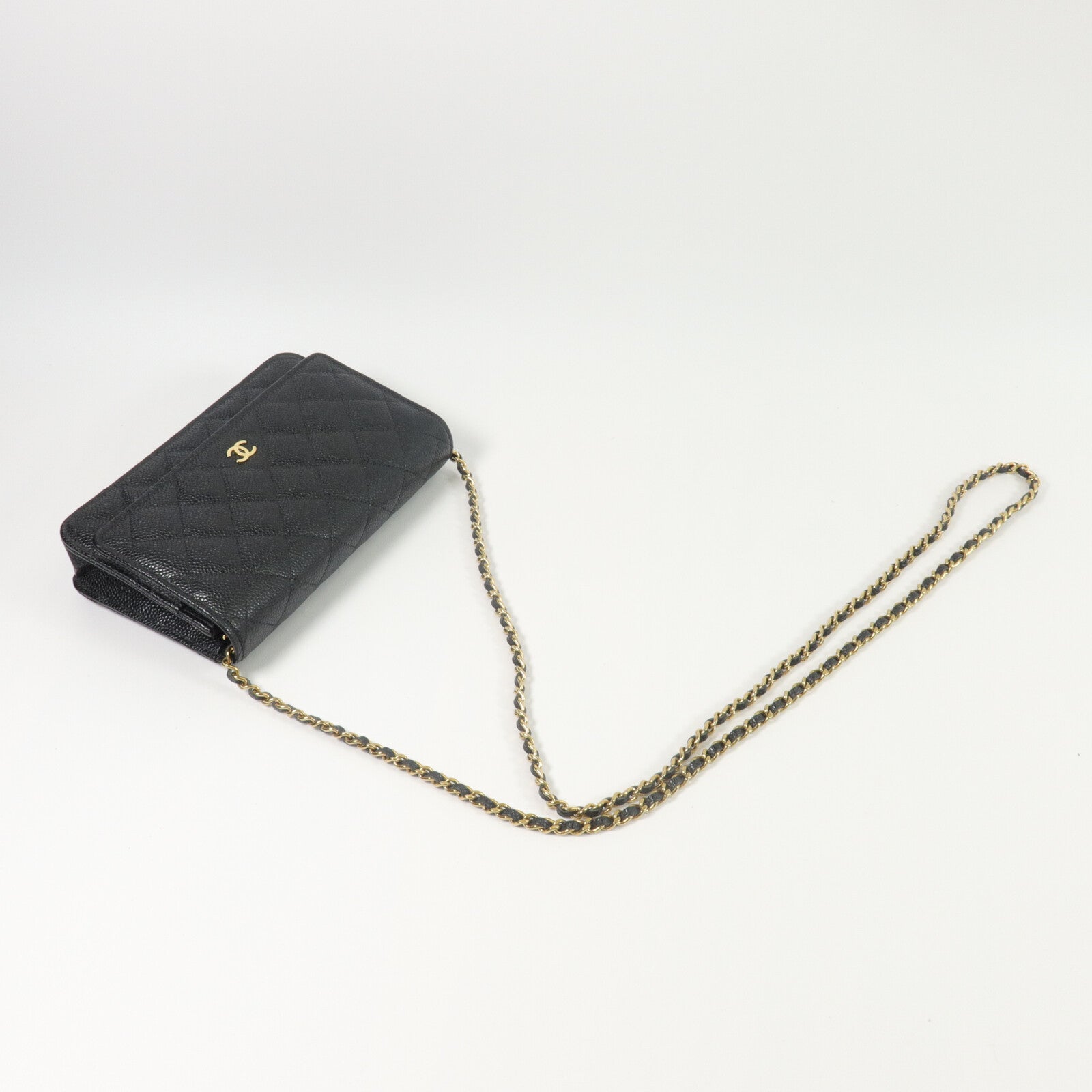 CHANEL 牛皮皮革WOC Wallet On Chain鏈帶肩背袋