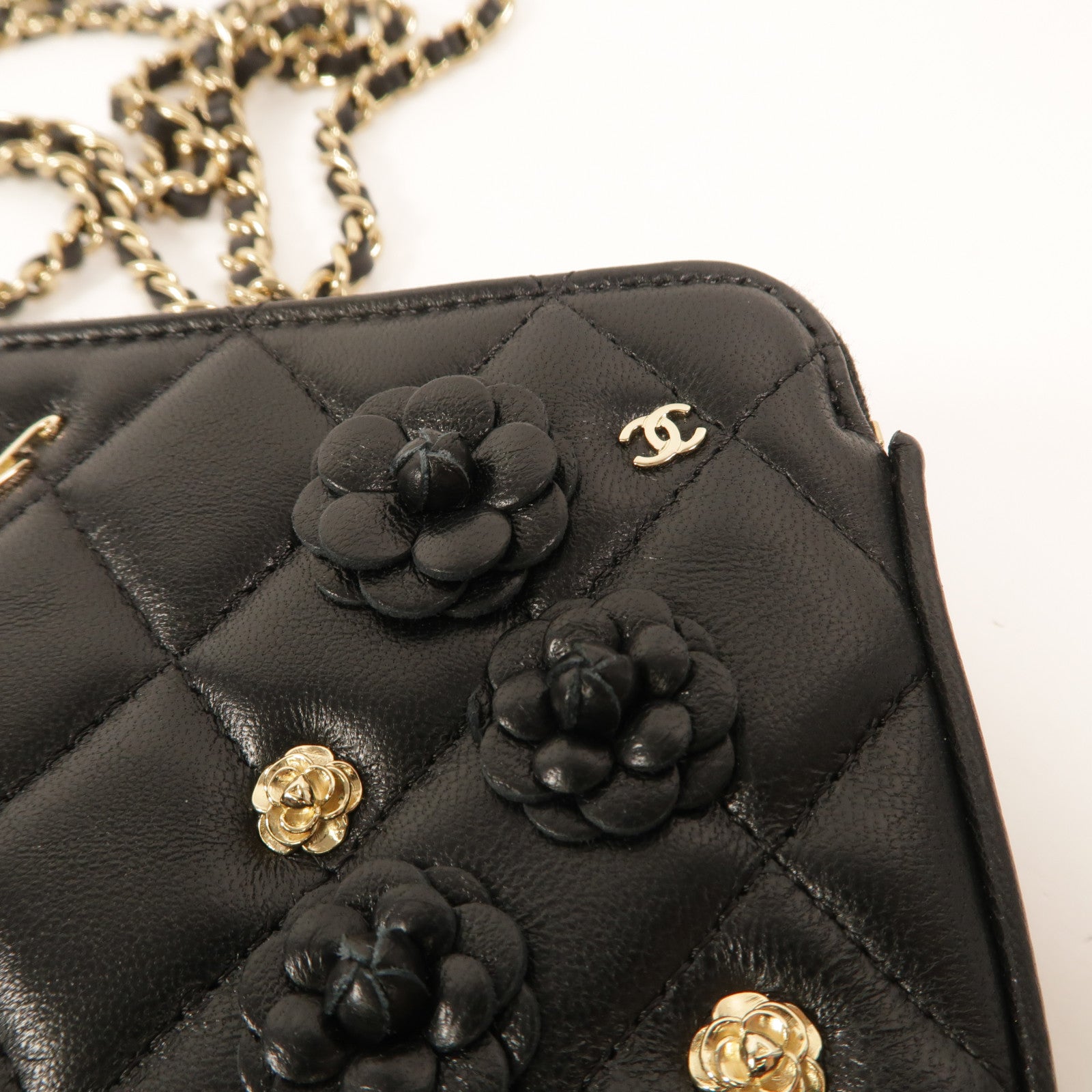CHANEL 羊皮皮革CC Mark Matelasse Bag鏈帶肩背袋