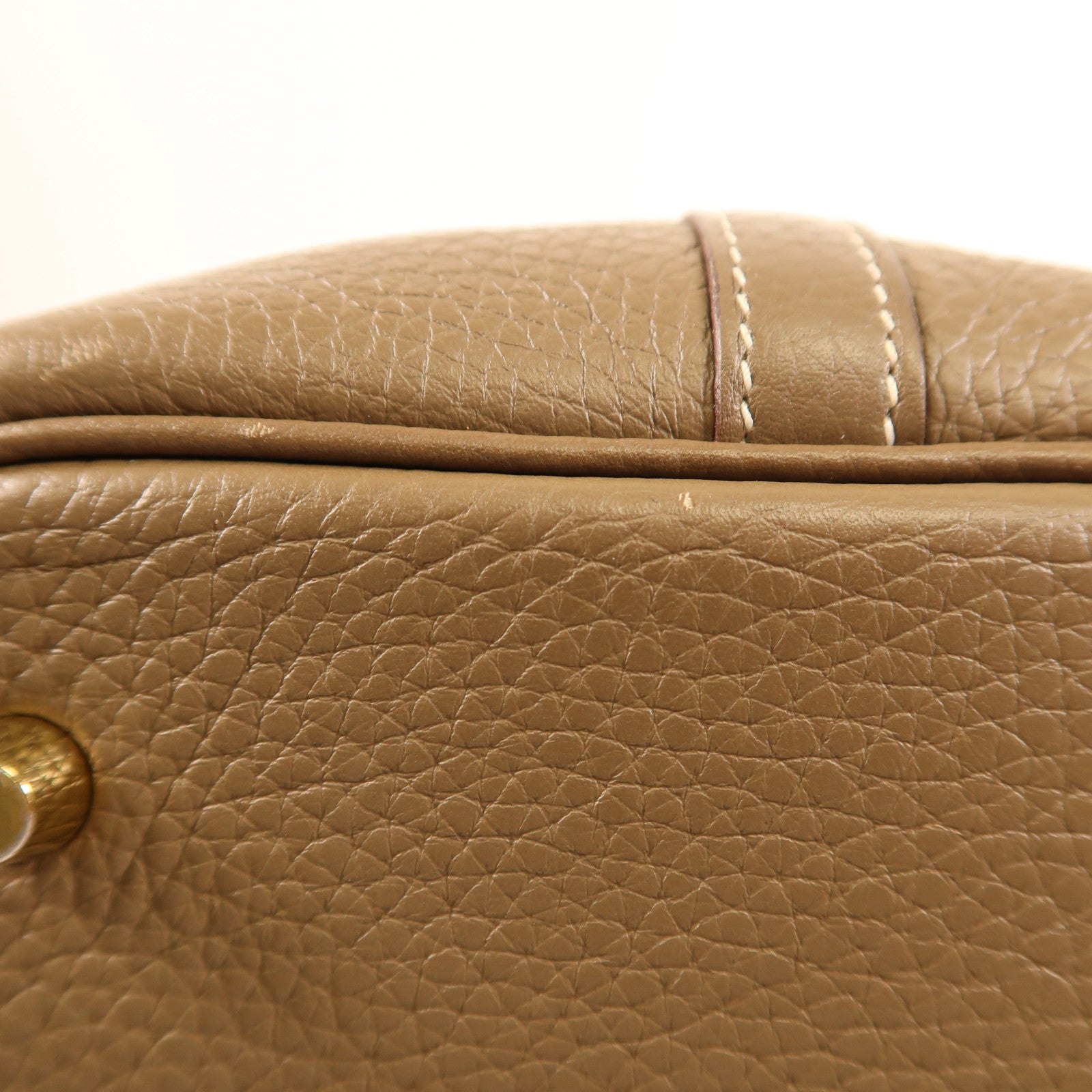 HERMES Alligator/Clemence皮革Picotin Touch MM金扣手挽袋Etoupe大象灰