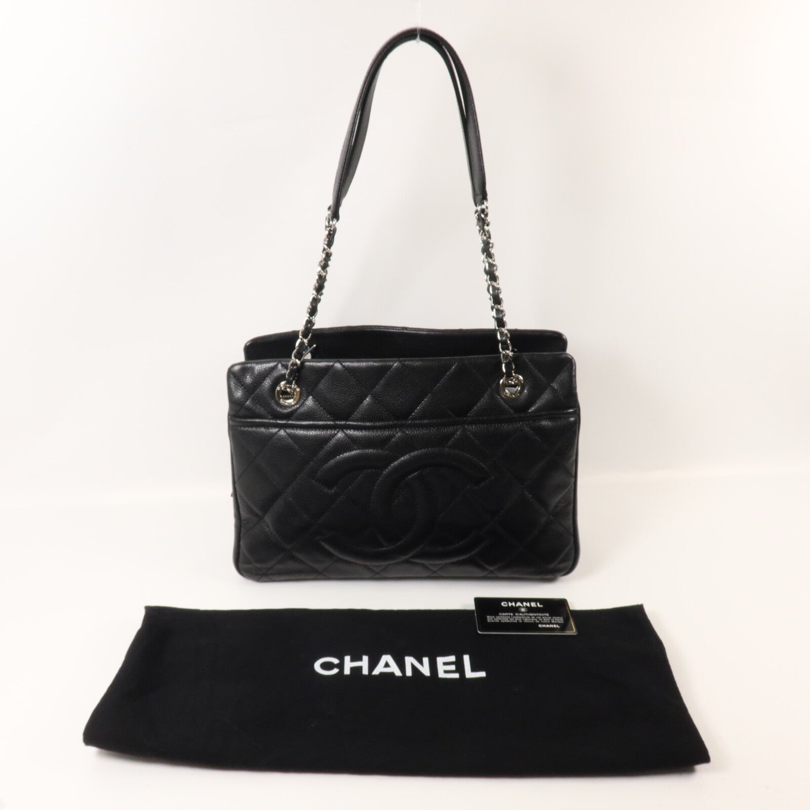 CHANEL 牛皮皮革Chain Shoulder鏈帶肩背袋