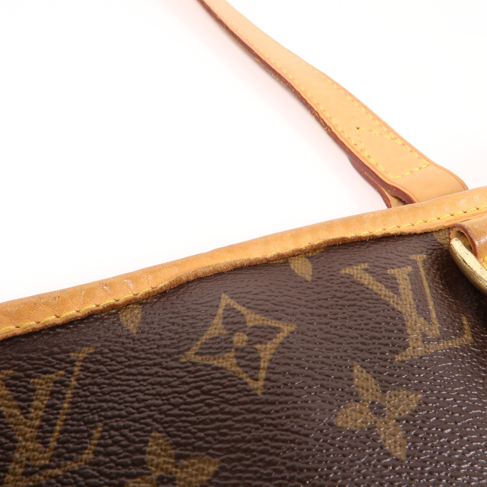 LOUIS VUITTON Monogram Batignolles金扣肩背袋棕色