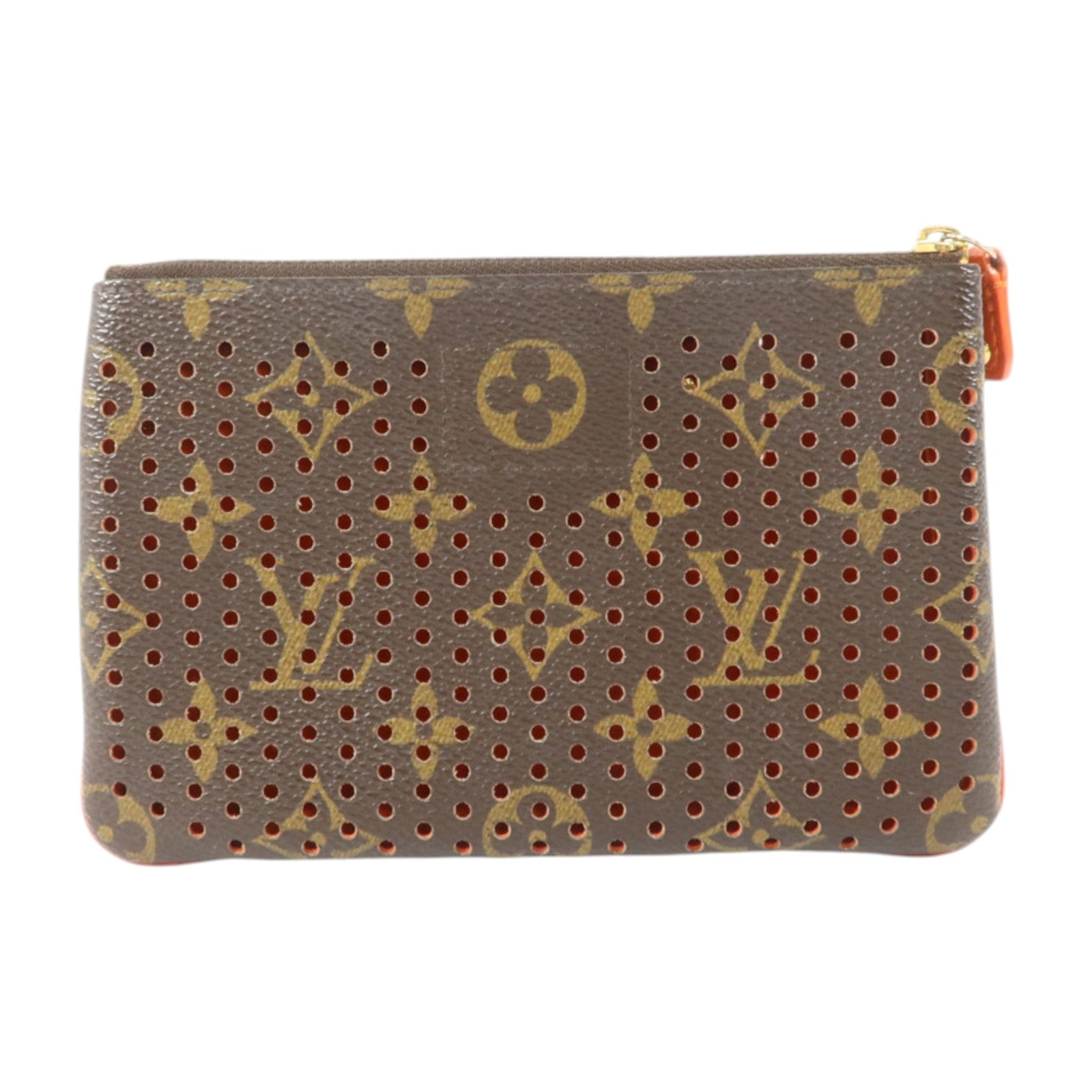 LOUIS VUITTON Monogram Perforated Pochette Plat金扣小袋