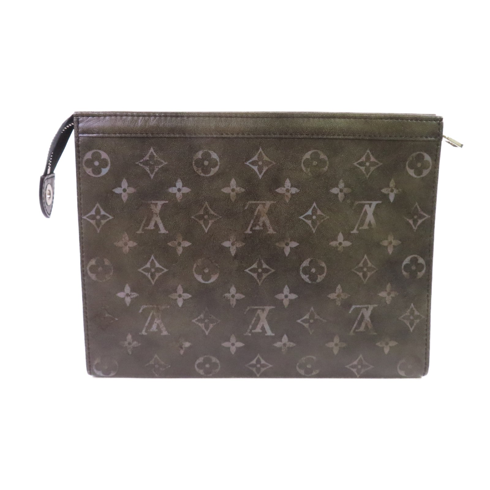 LOUIS VUITTON 【激減優惠】Brushed Monogram Pochette Voyage MM Pouch手拿包黑色