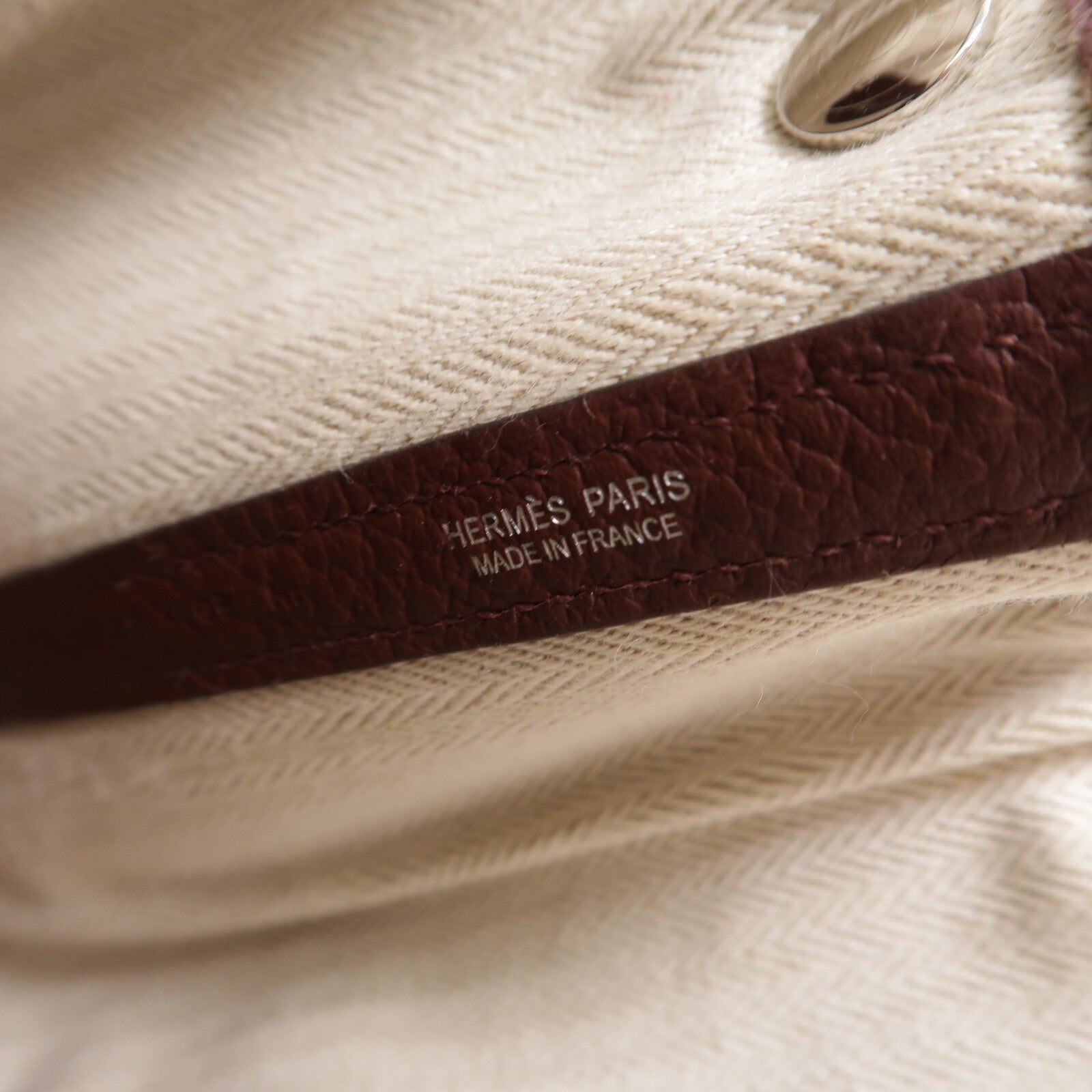 HERMES Negonda皮革Garden Party TPM手挽袋Rouge H