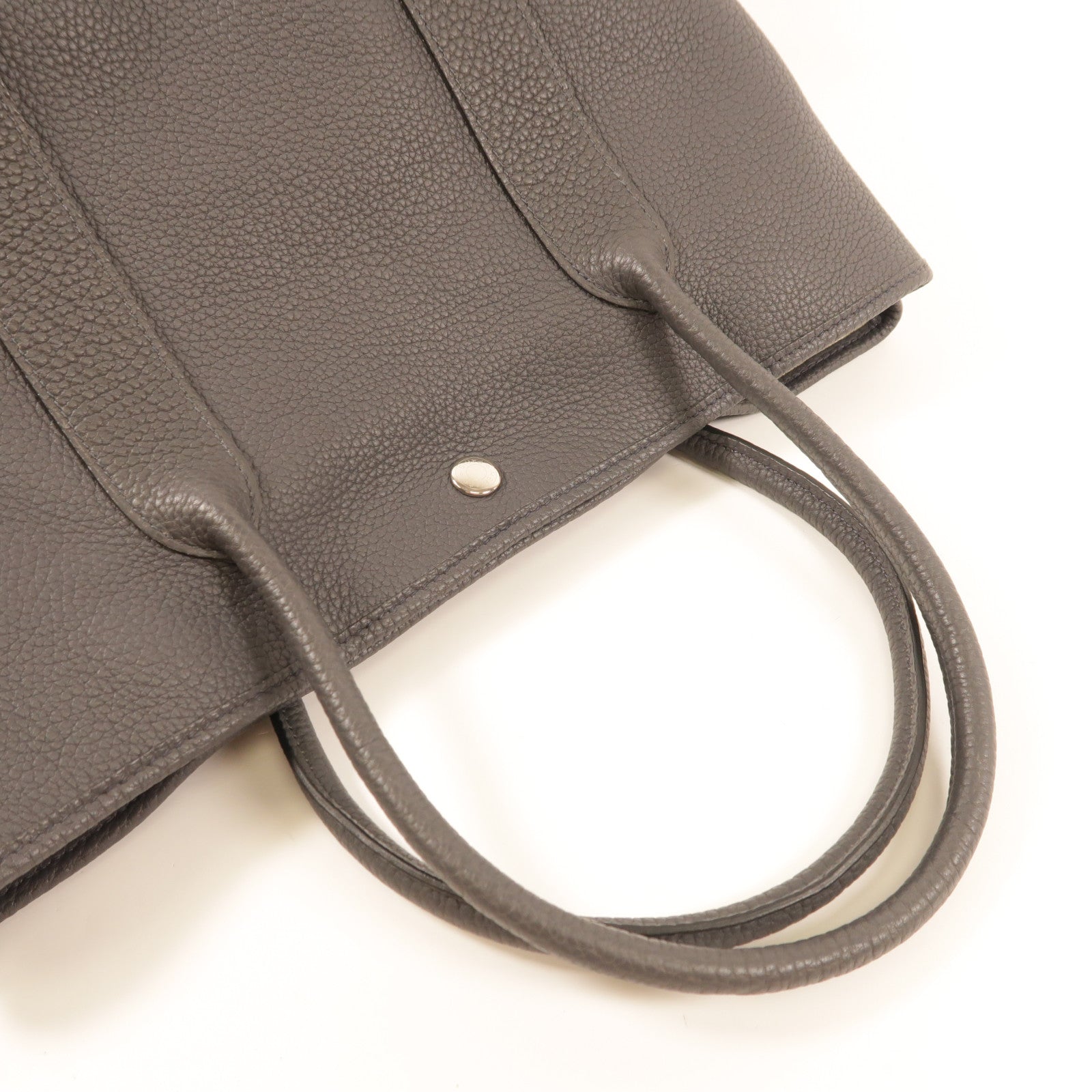 HERMES PHW Garden Party 36 Handbag Negonda Leather Plomb