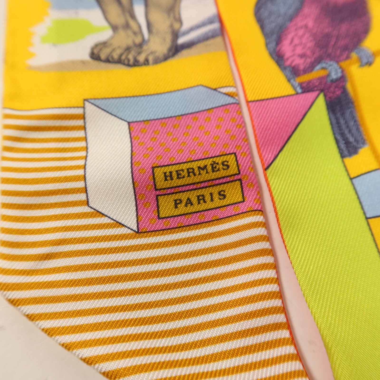 HERMES 絲質Twilly絲巾Multicolor