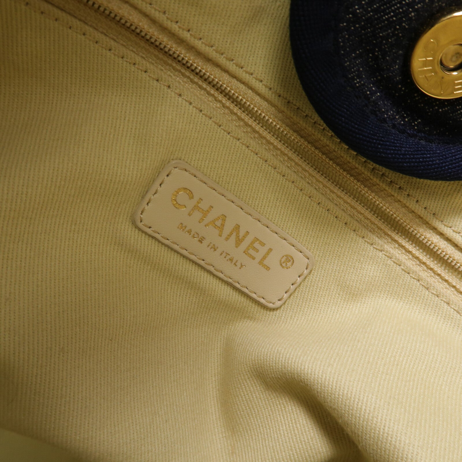 CHANEL 帆布Deauville Tote手挽肩背兩用袋