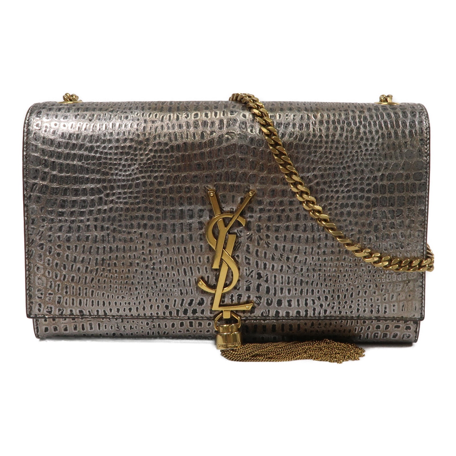 SAINT LAURENT 牛皮皮革Kate Medium Tassel鏈帶肩背袋