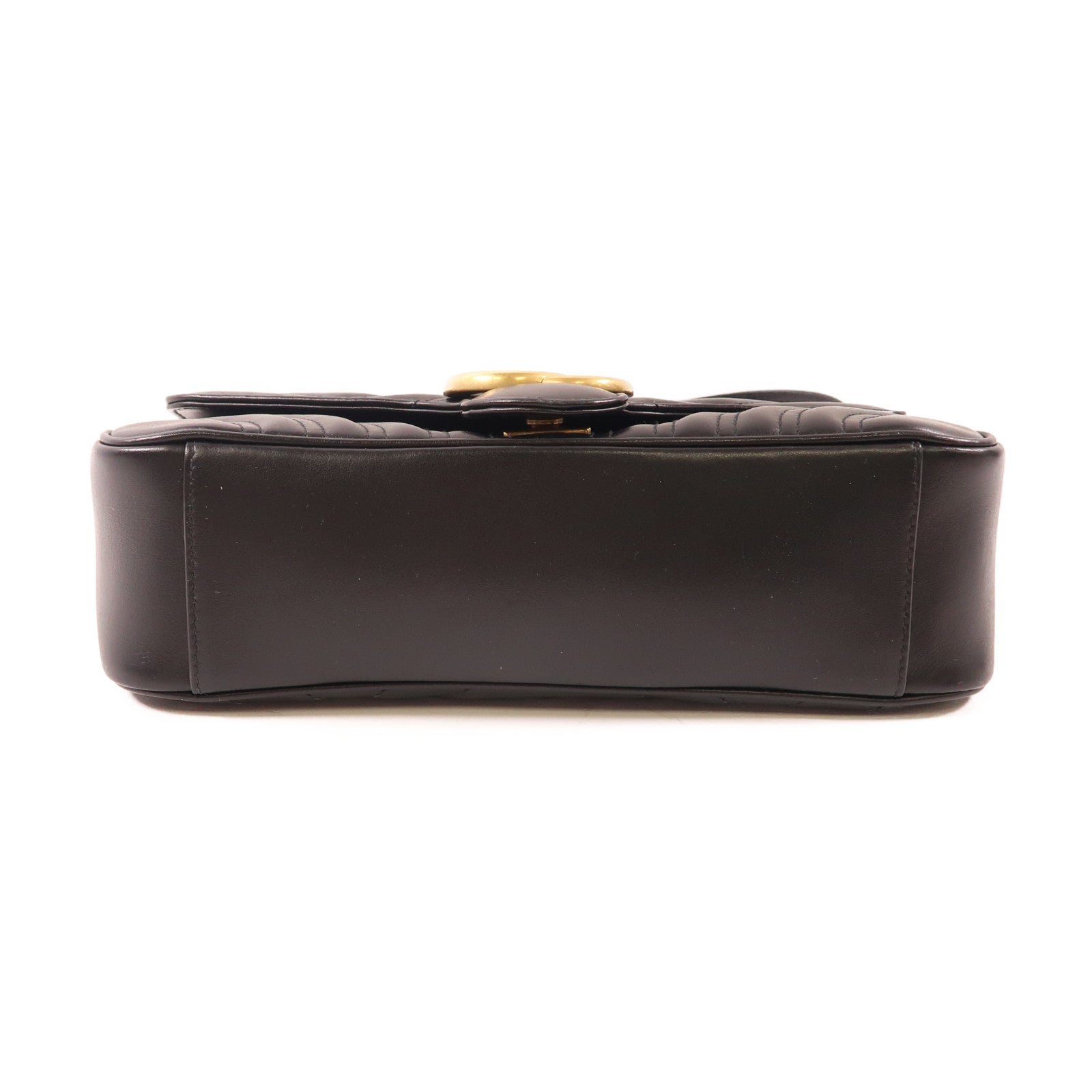 GUCCI 牛皮皮革GG Marmont Small Shoulder Bag金扣鏈帶肩背袋