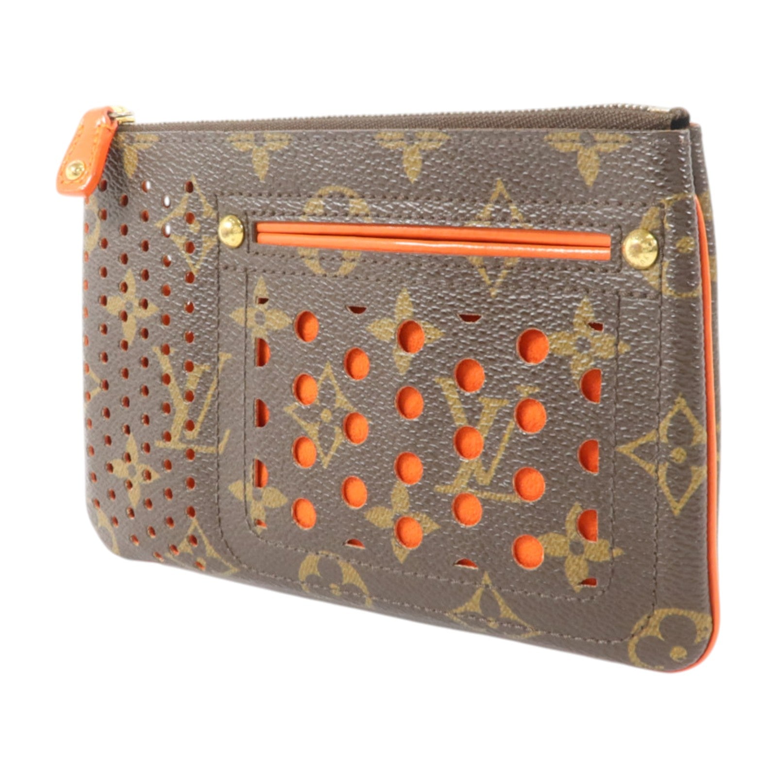 LOUIS VUITTON Monogram Perforated Pochette Plat金扣小袋