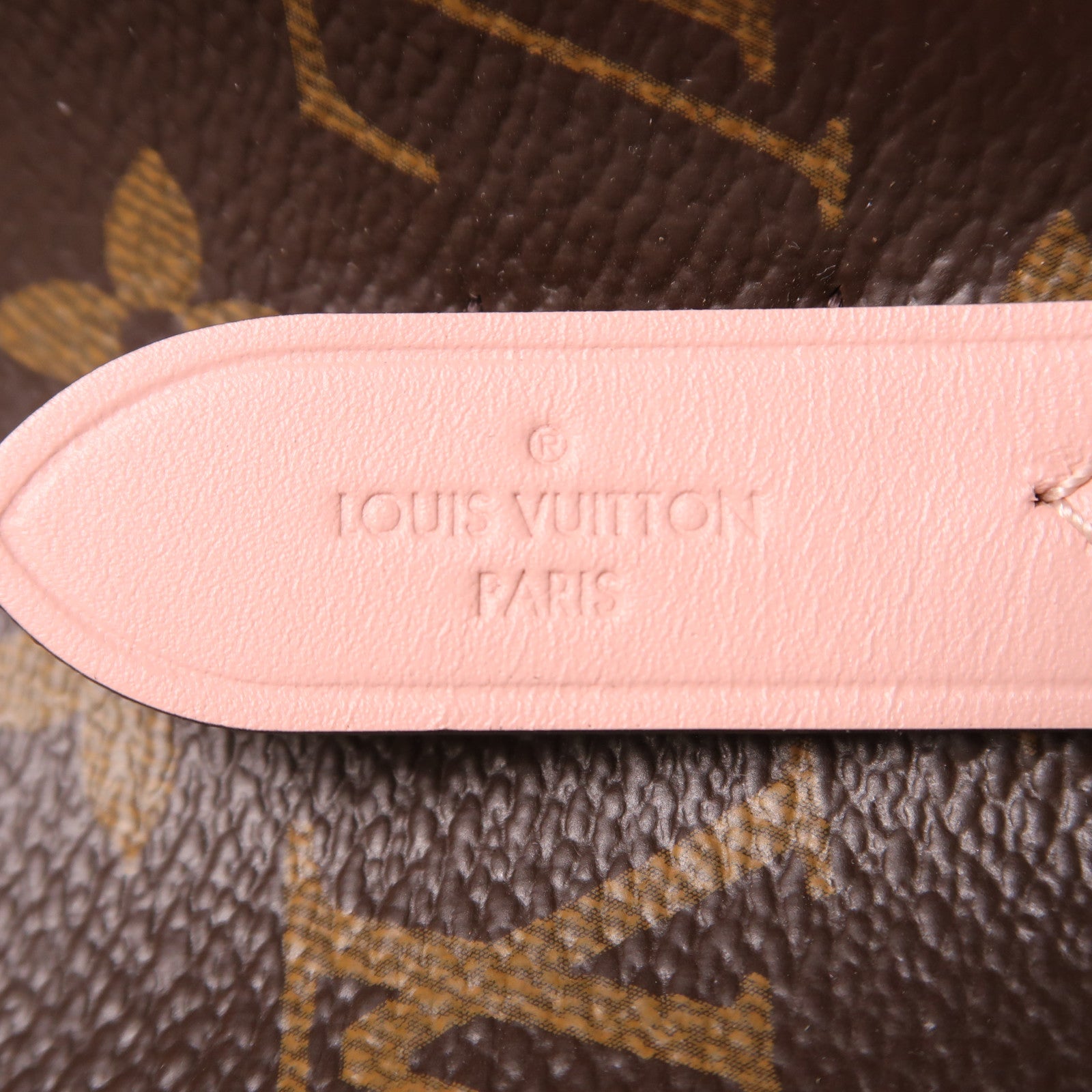 LOUIS VUITTON Monogram Neo Noe MM金扣肩背袋棕色/粉紅色