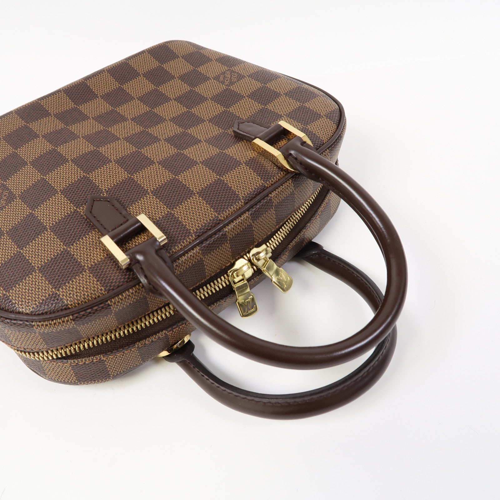 LOUIS VUITTON 【激減優惠】Damier Ebene Sarria Mini金扣手挽袋啡色