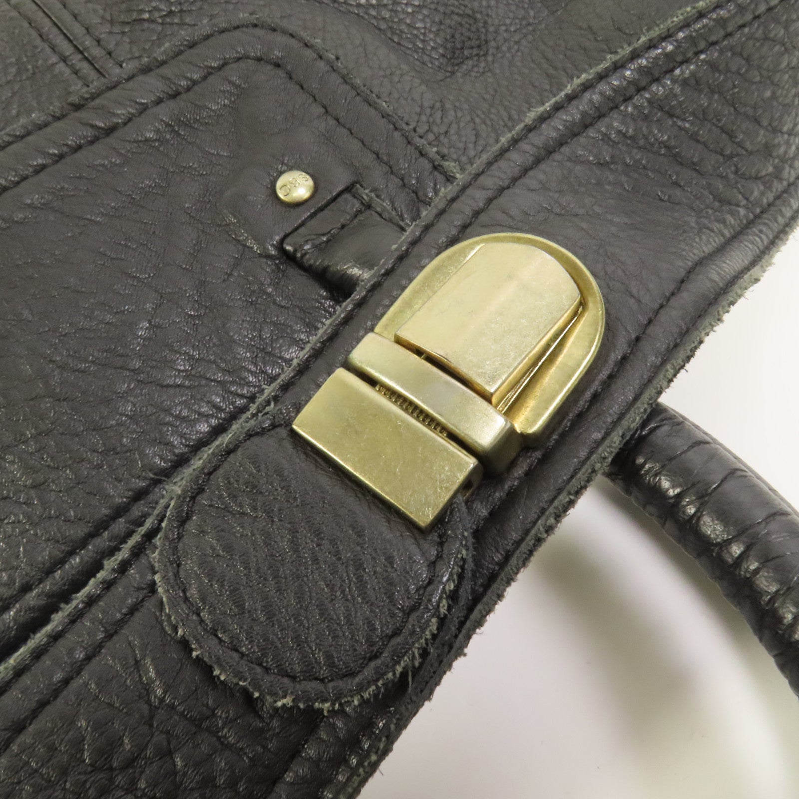 SEE BY CHLOE 牛皮皮革2 Way Shoulder金扣手挽肩背兩用袋